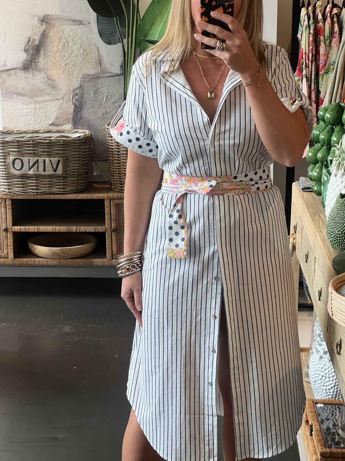 Pinstripe - Stripe Shirt Dress