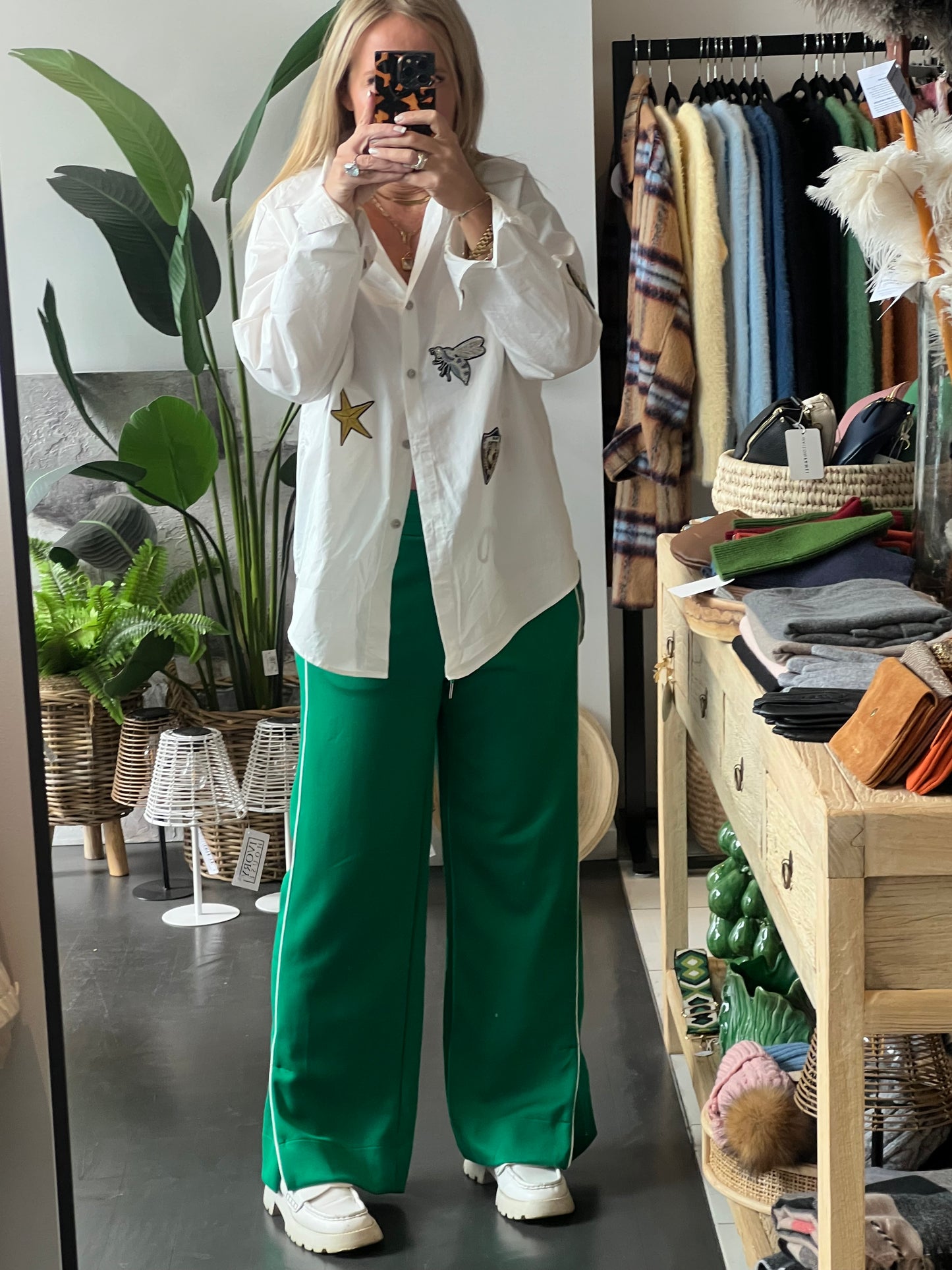Stripe Racer Pant - green