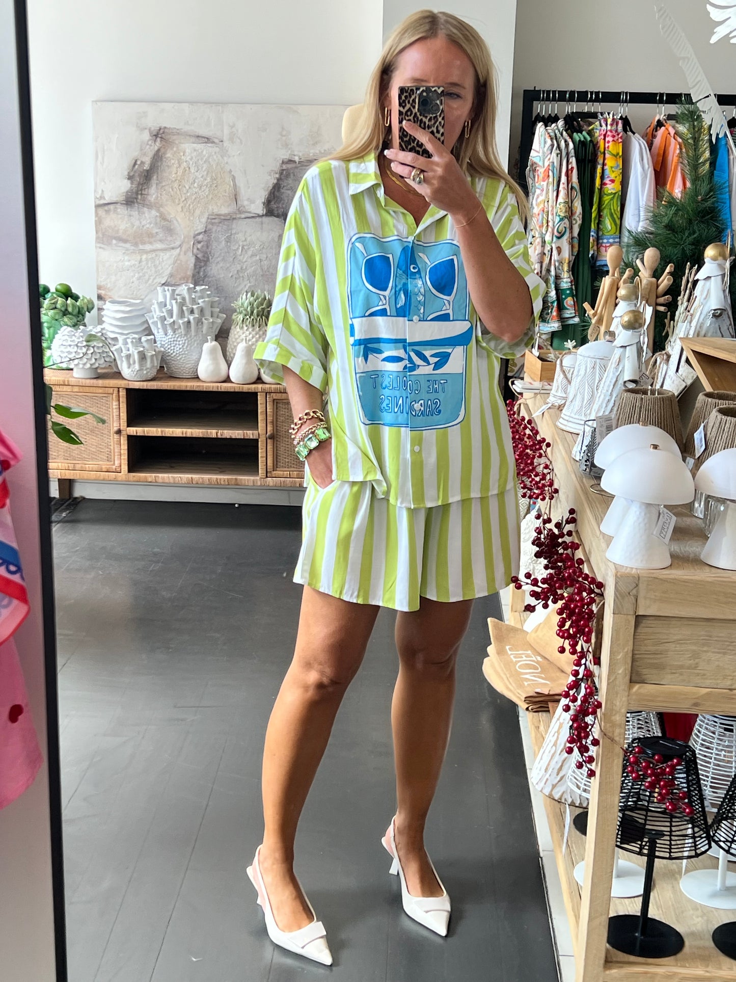 Sardines Shirt Top & Shorts Set