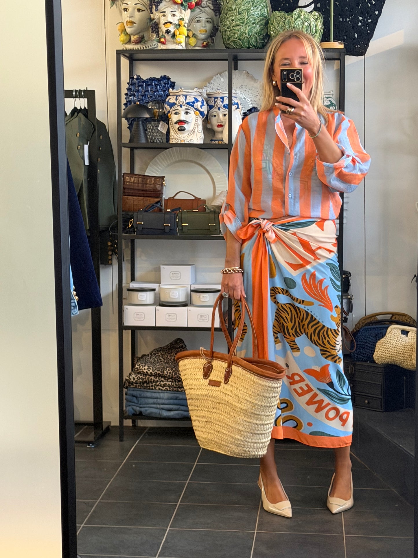 Stripe Shirt - orange & blue by Have One