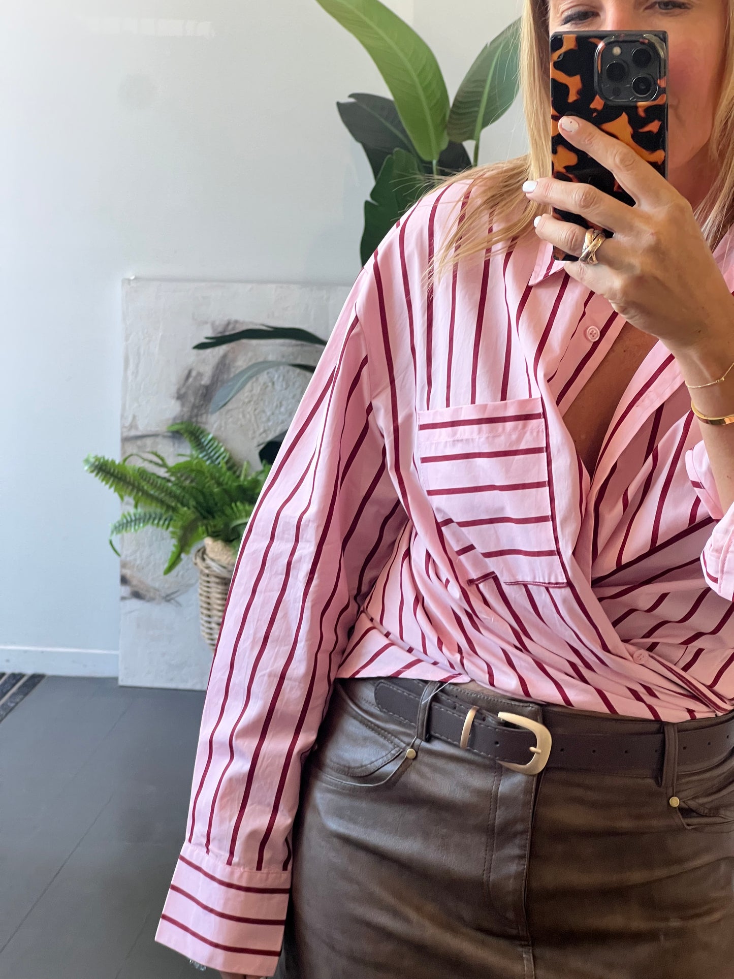 Pink & Plum Stripe Cotton Shirt