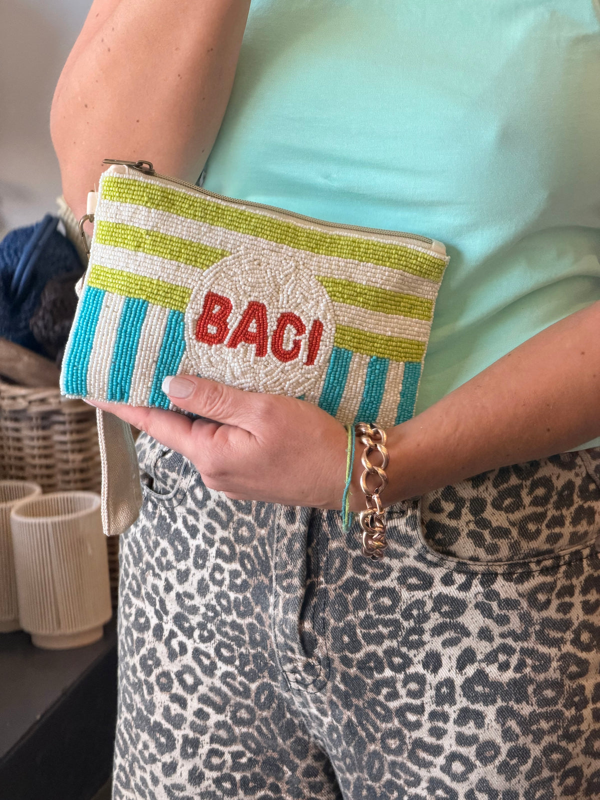 Baci Beaded Clutch pouch Bag