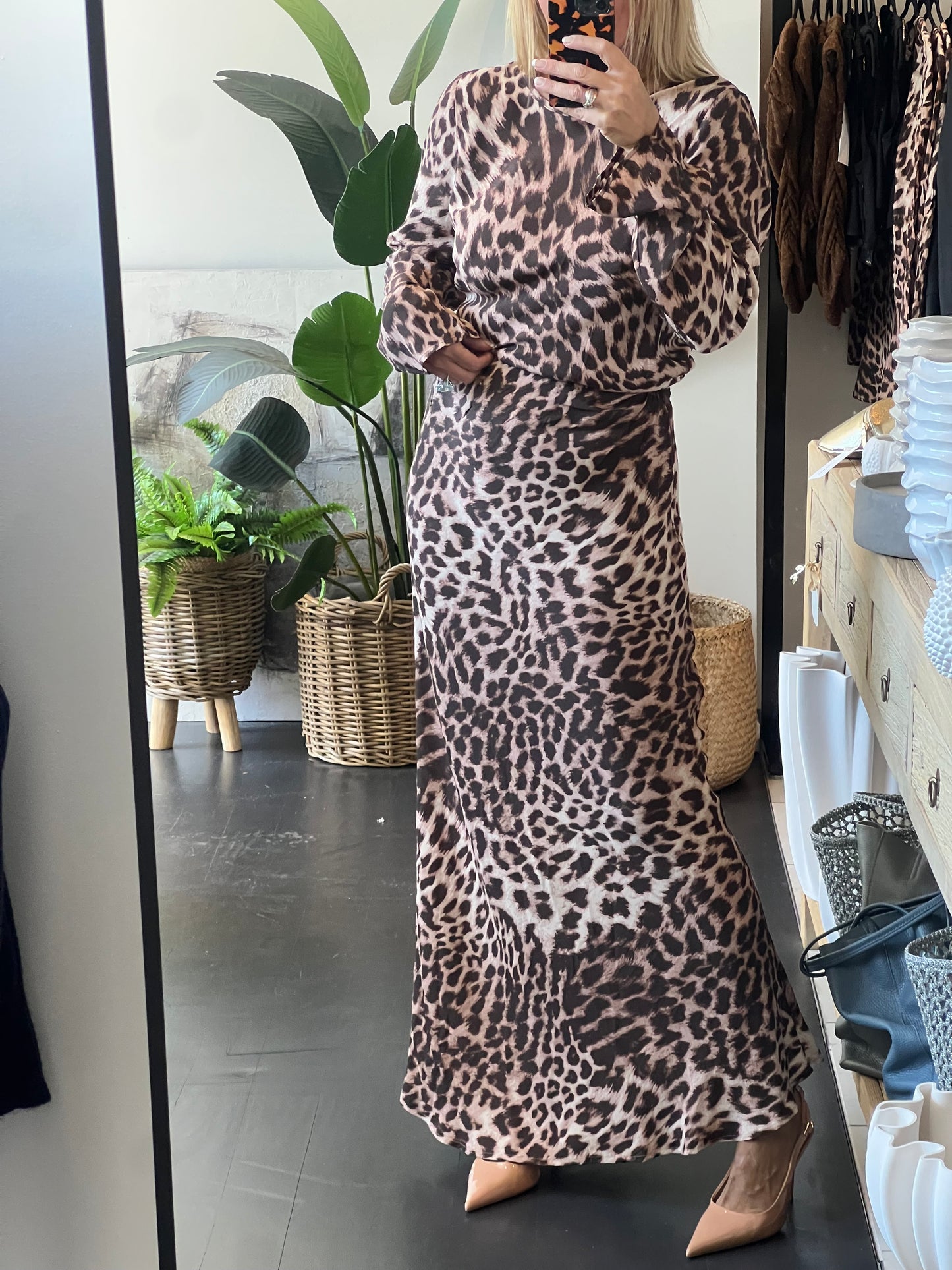 Savannah Leopard Maxi Skirt
