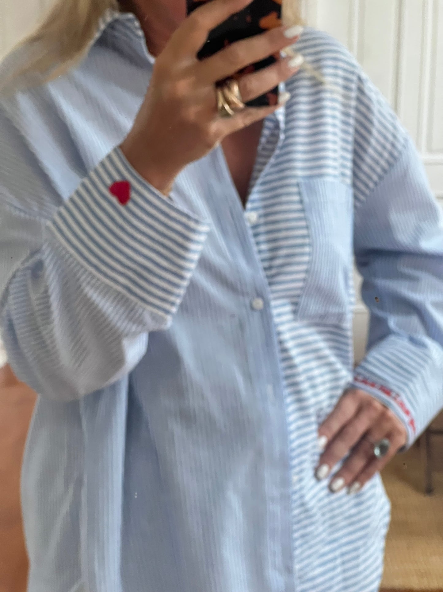 Love Me, Love You stripe shirt