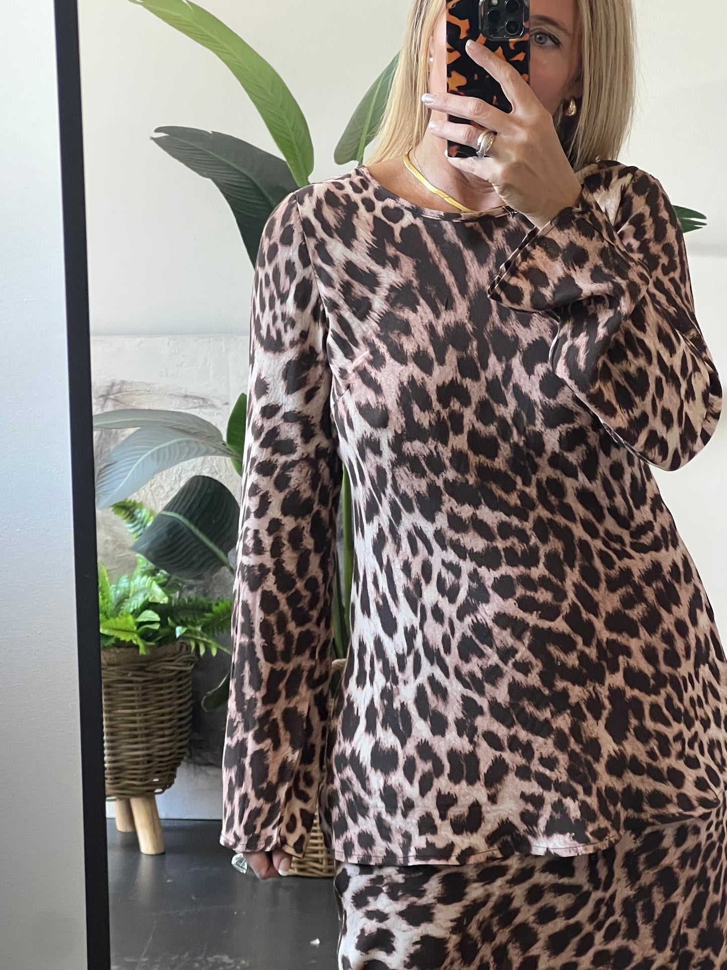 Savannah Leopard Long Sleeve Top