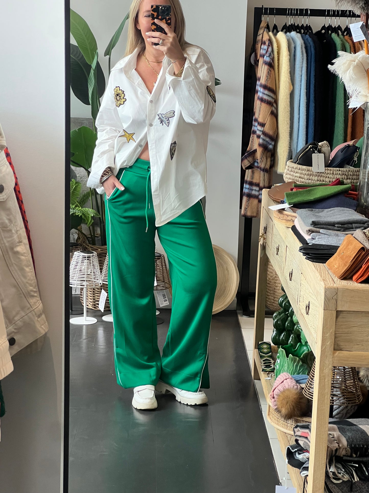 Stripe Racer Pant - green