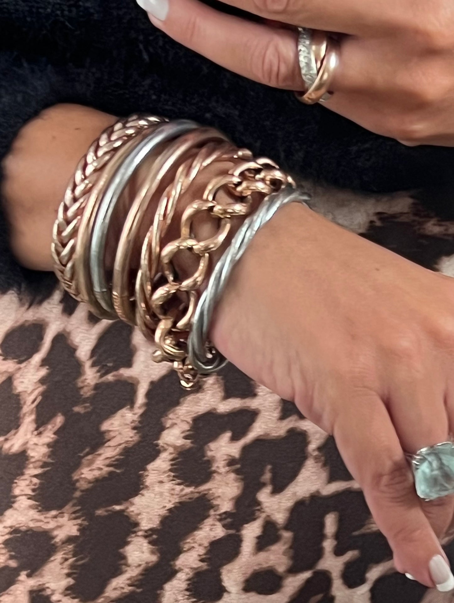 Authentic Buddhist Bangles from Paris - rose gold