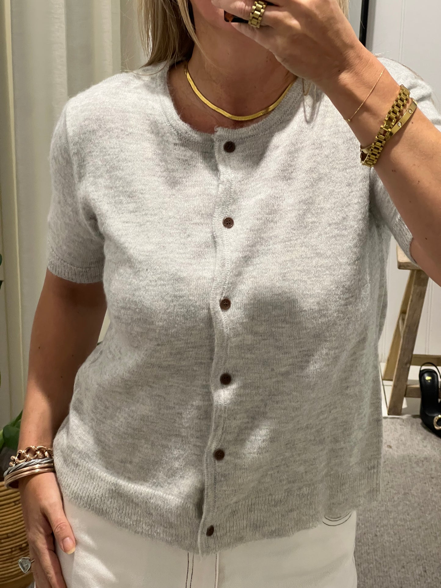 Basics -short sleeve Knit Sweater