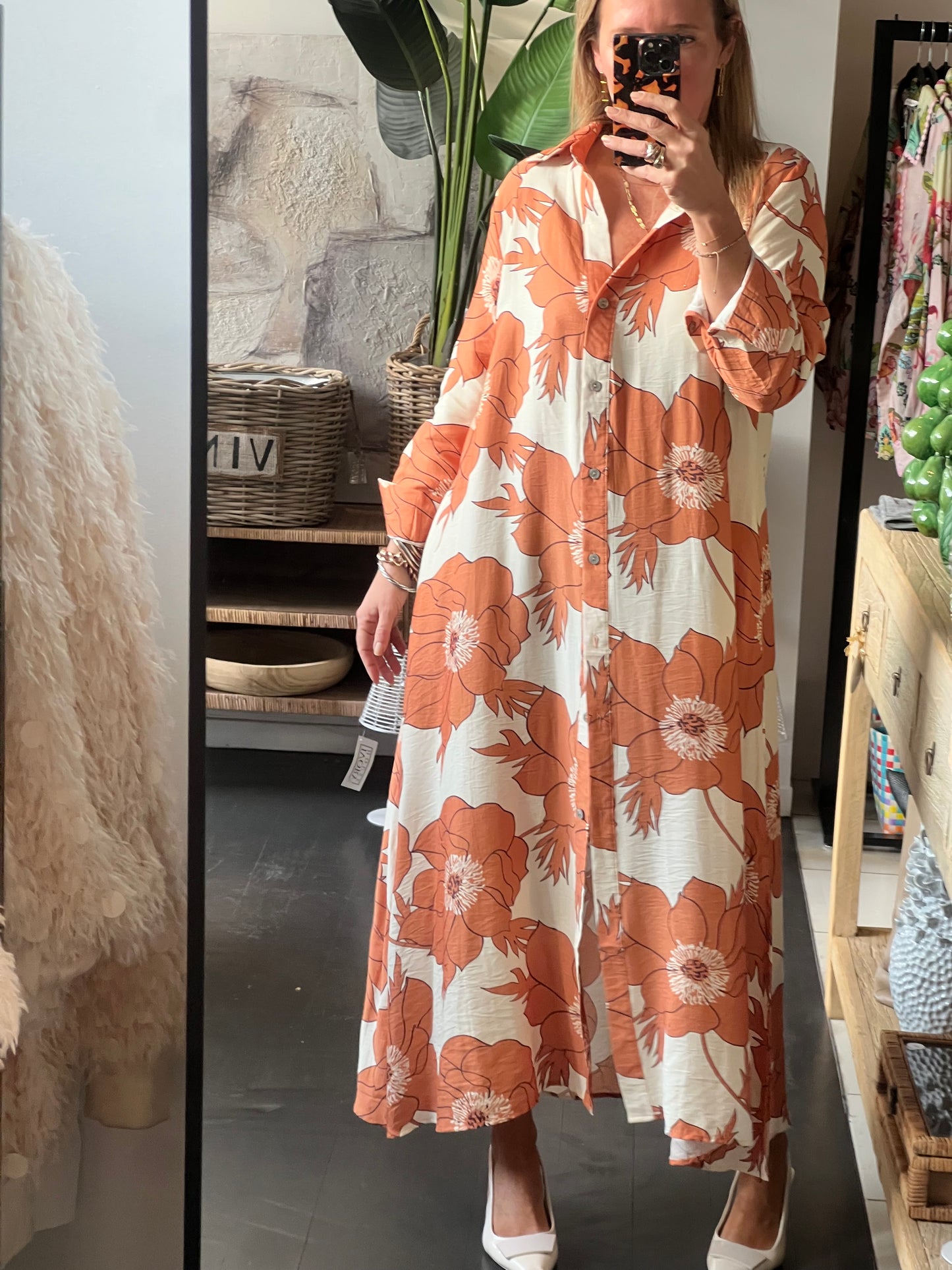 Marigold Maxi Shirt Dress