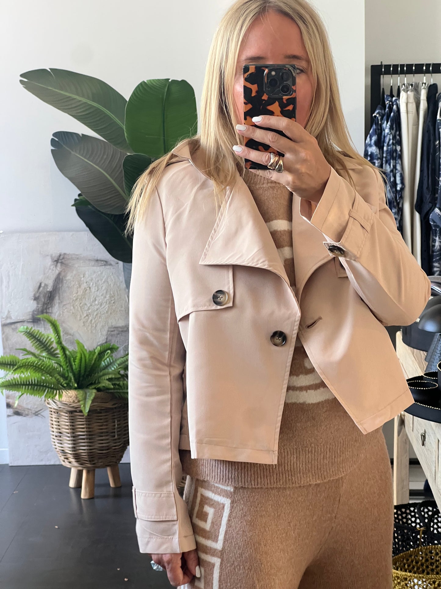 Mini Cropped Trench Jacket