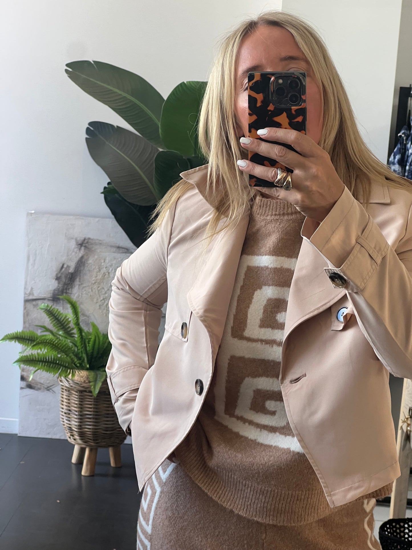 Mini Cropped Trench Jacket