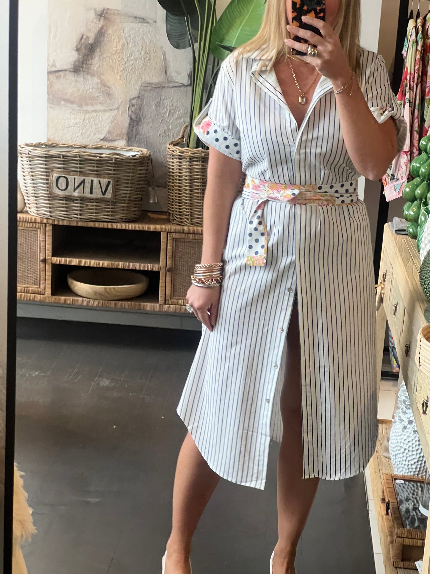 Pinstripe - Stripe Shirt Dress
