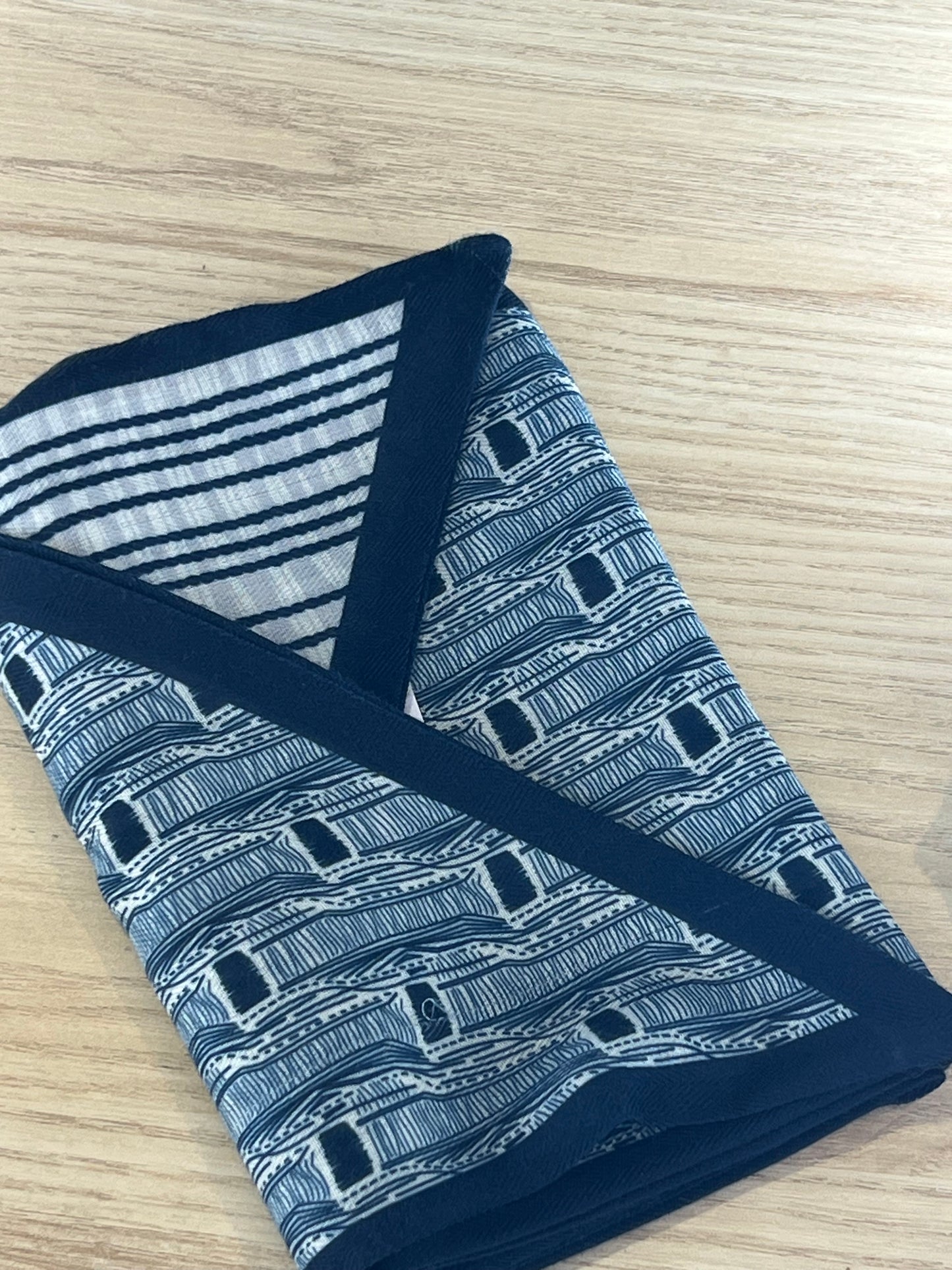 Neck Scarf Velvet & Cashmere- nautical Navy