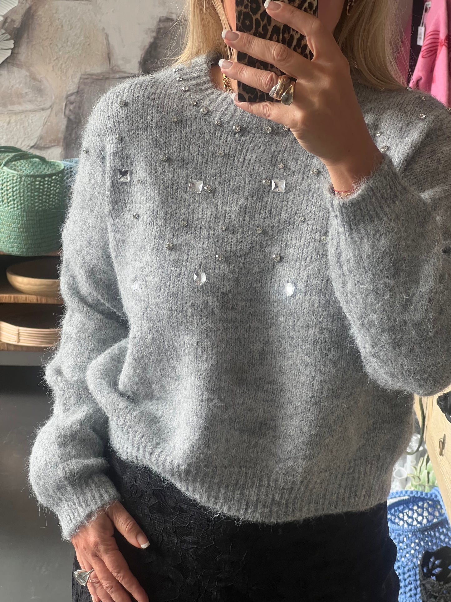 Jewel Embellished Knit Jumper