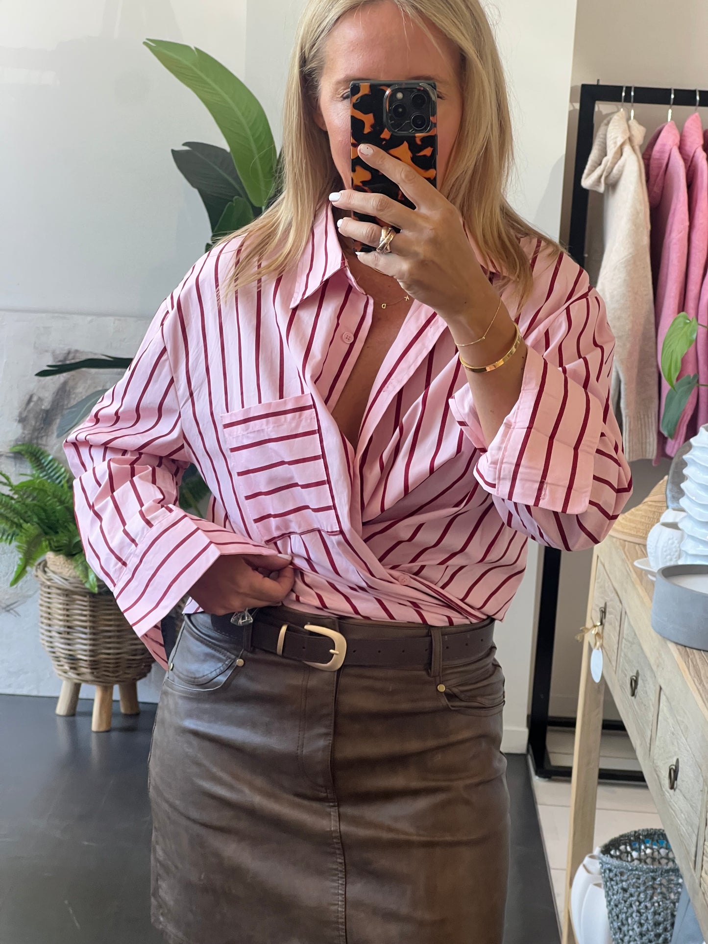 Pink & Plum Stripe Cotton Shirt