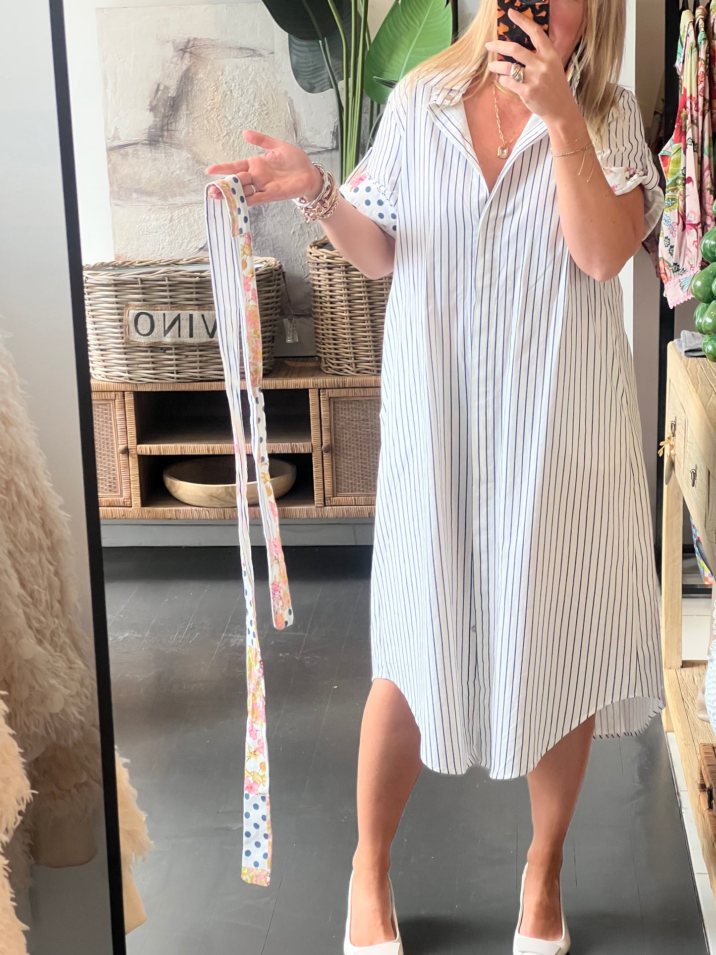 Pinstripe - Stripe Shirt Dress