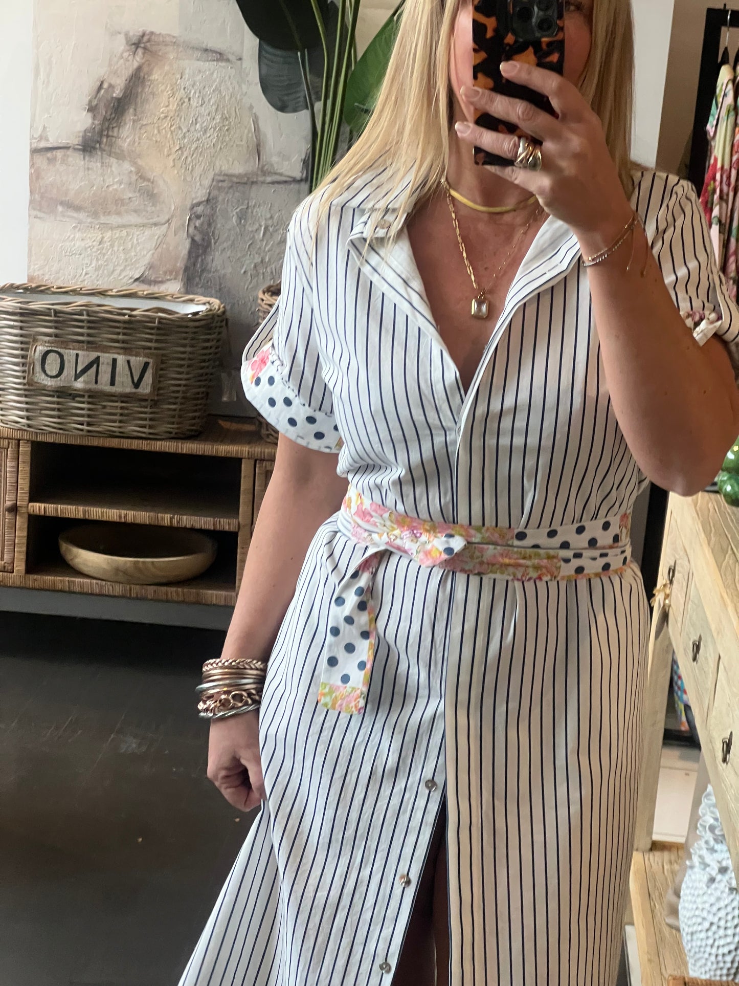 Pinstripe - Stripe Shirt Dress