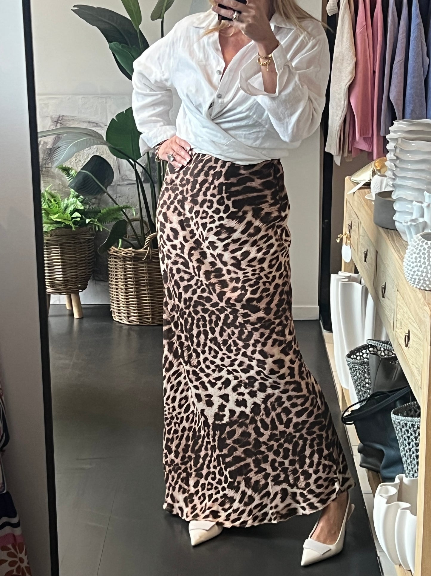 Savannah Leopard Maxi Skirt