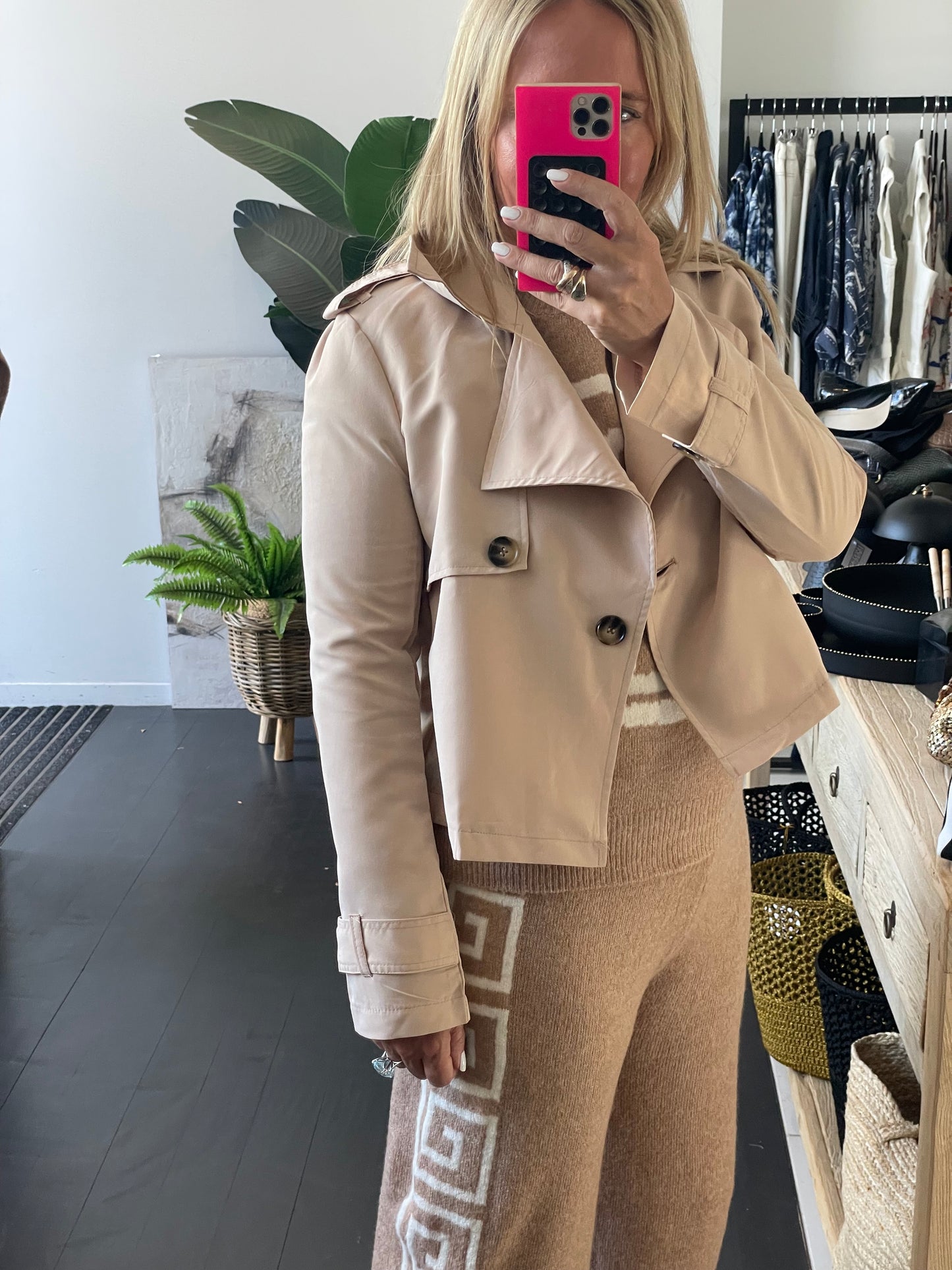 Mini Cropped Trench Jacket
