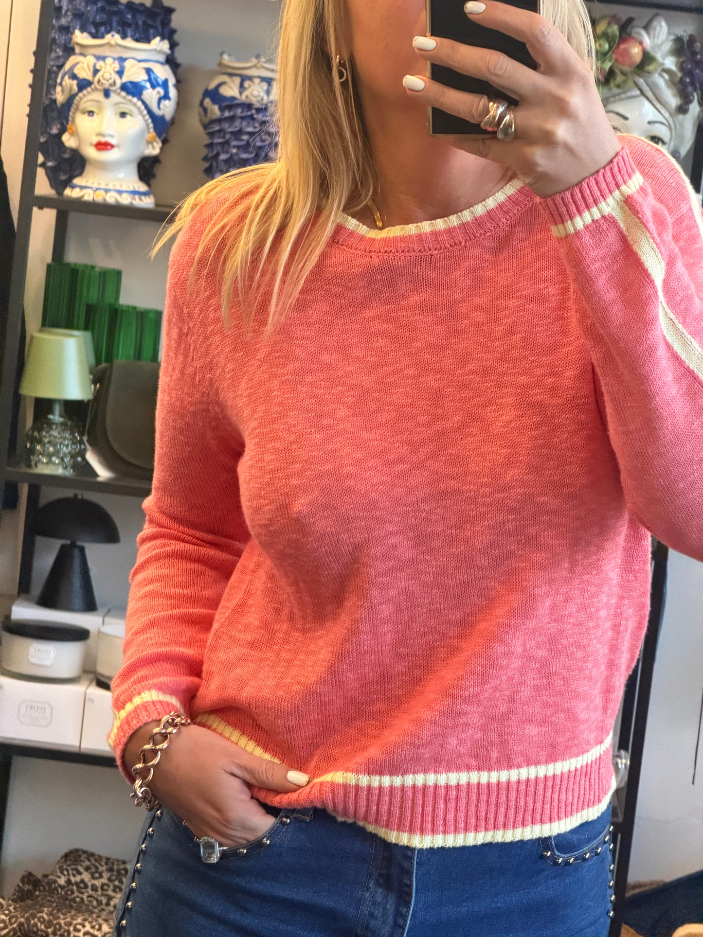 Light Weight Knit- coral