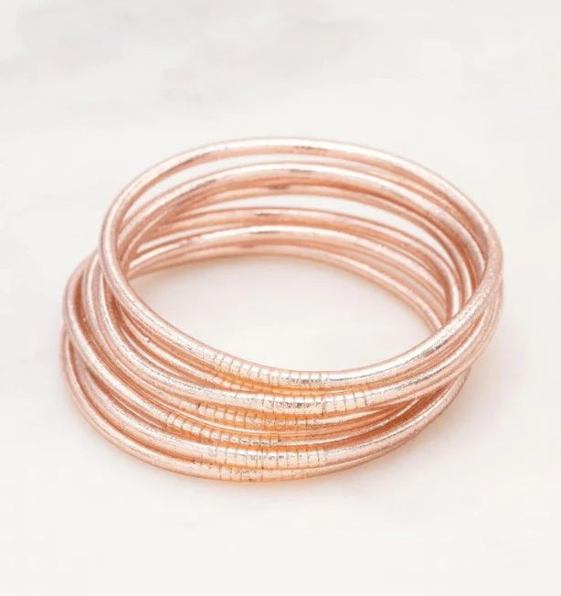 Authentic Buddhist Bangles from Paris - rose gold