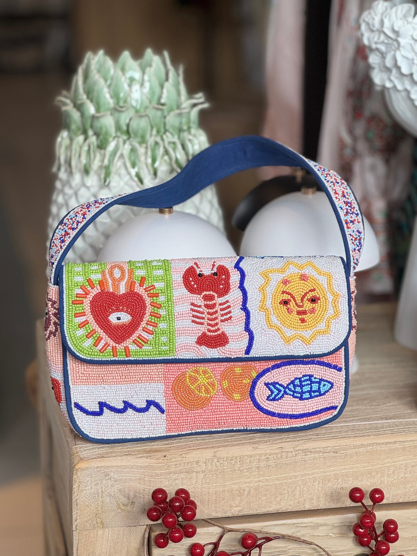 Beaded Amalfi Shoulder Bag