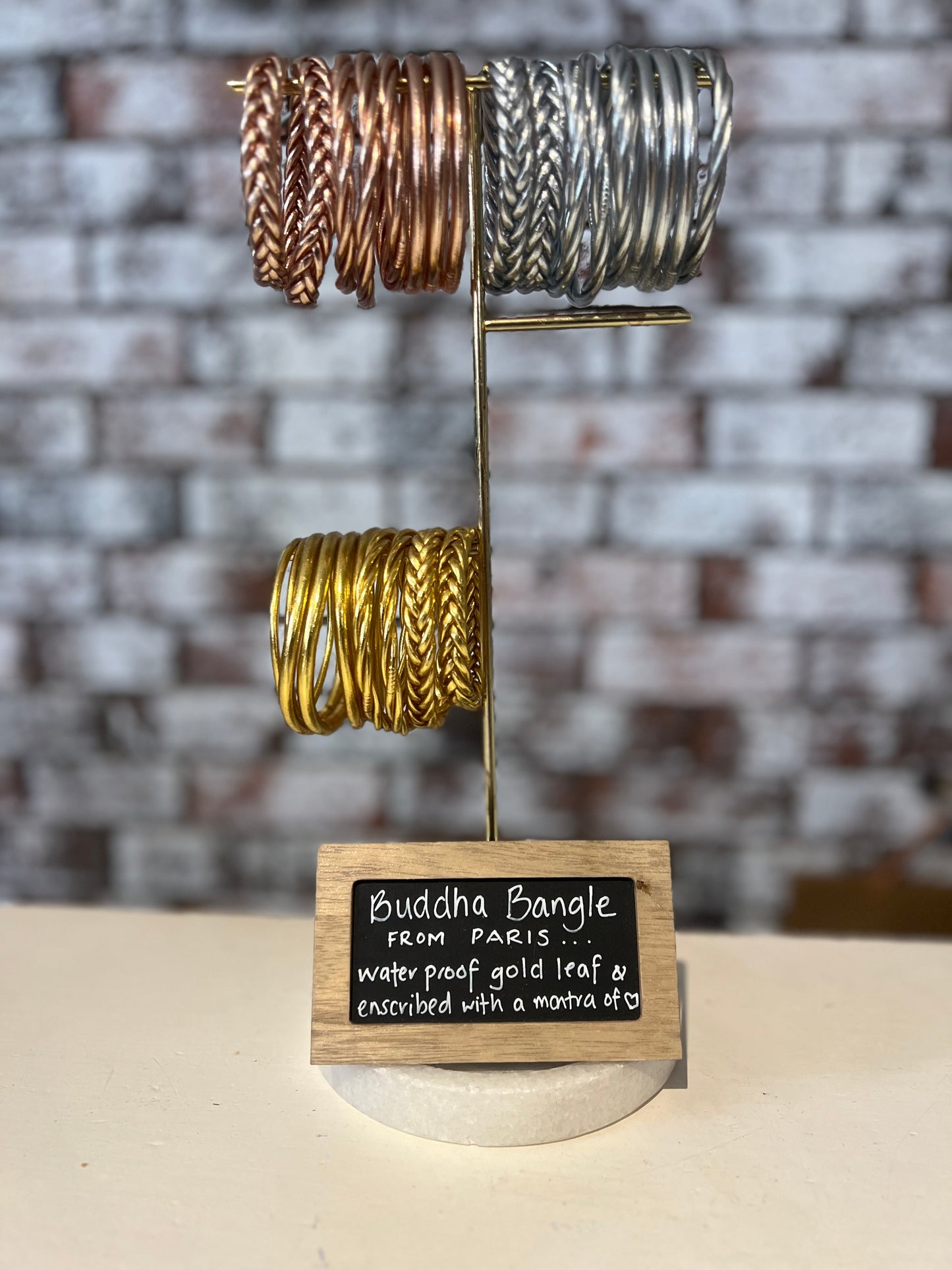 Authentic Buddhist Bangles from Paris - rose gold