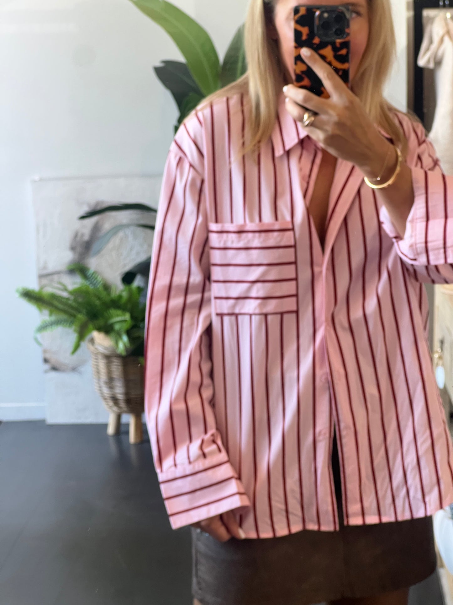 Pink & Plum Stripe Cotton Shirt