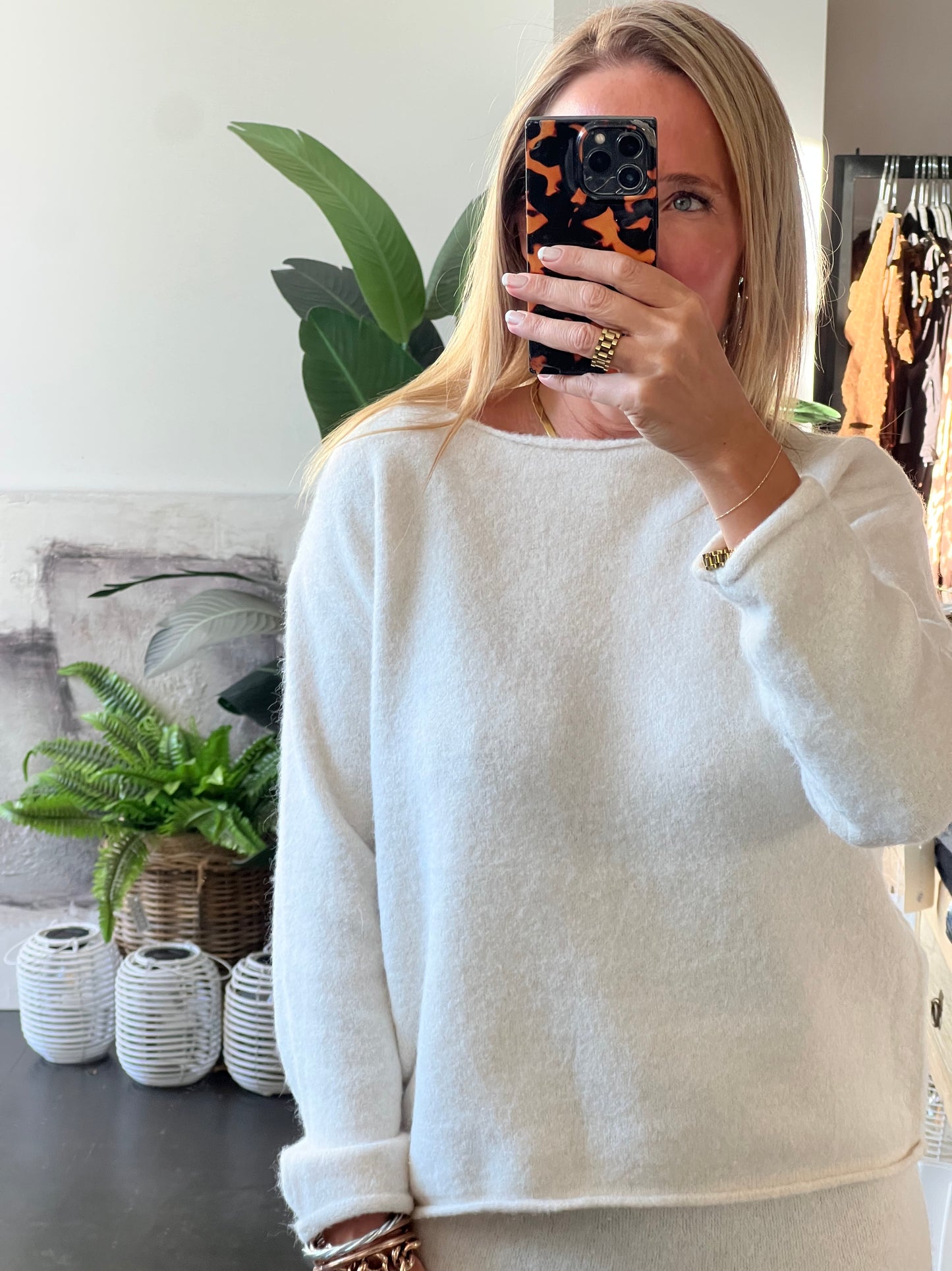 Winter Knit Set - White 2 pc skirt & top