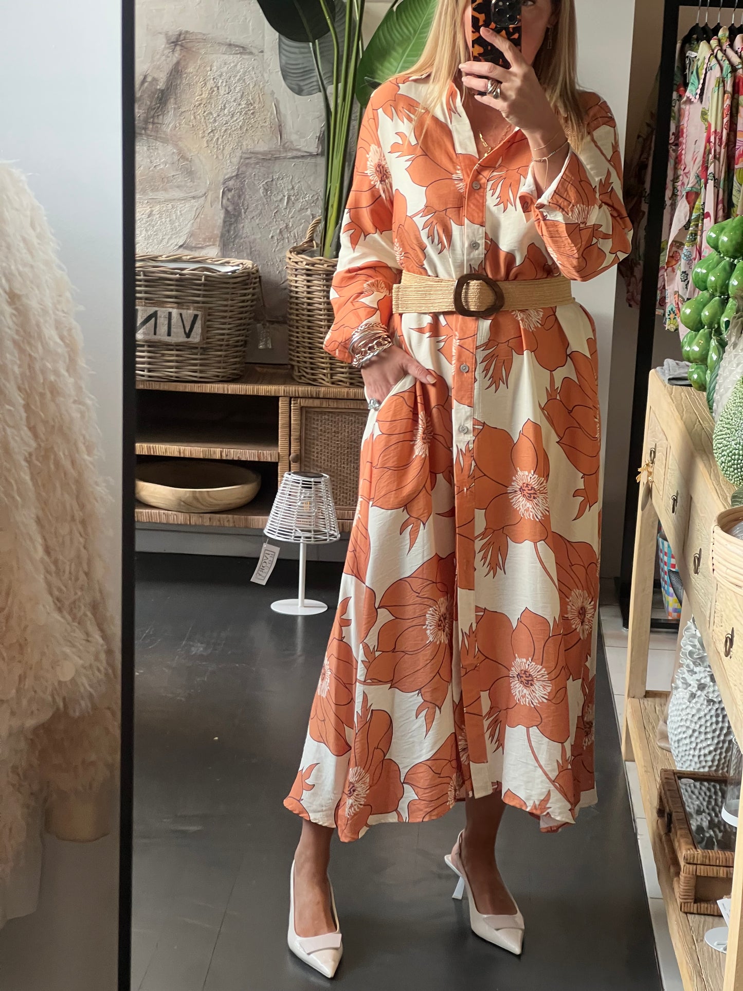 Marigold Maxi Shirt Dress