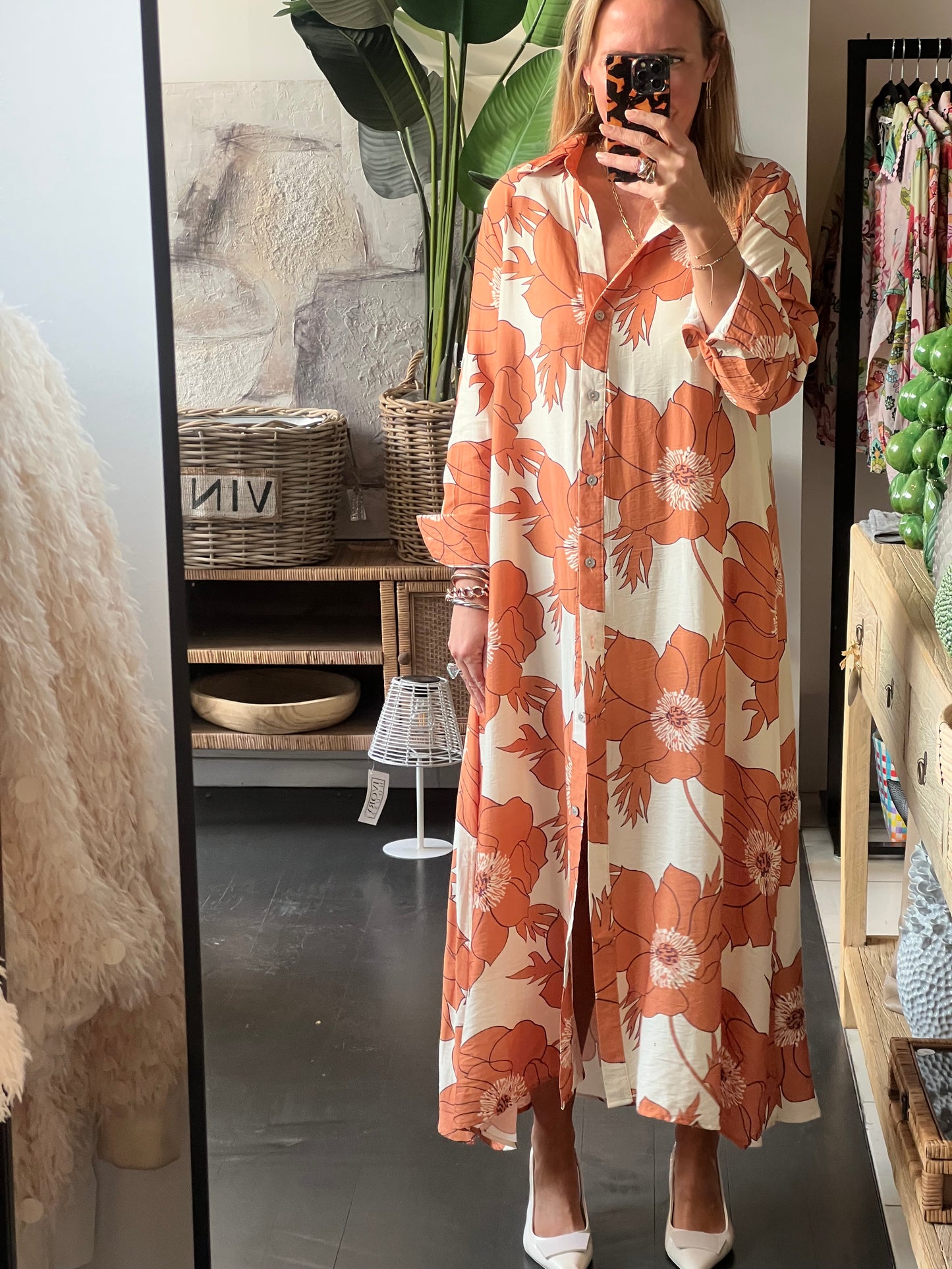 Marigold Maxi Shirt Dress