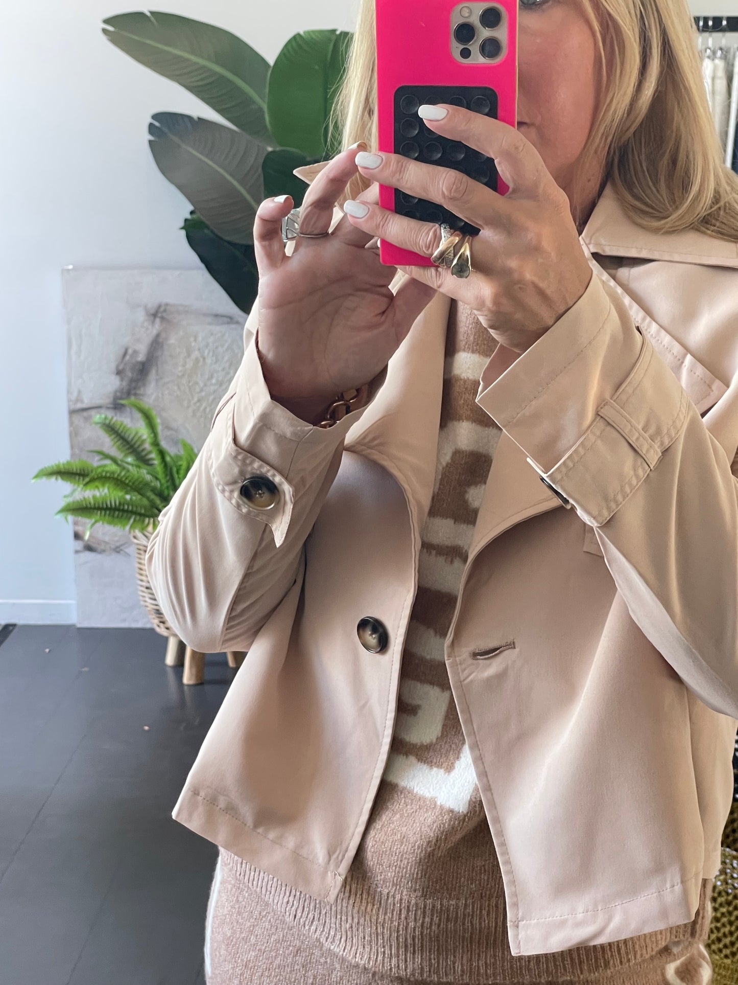 Mini Cropped Trench Jacket