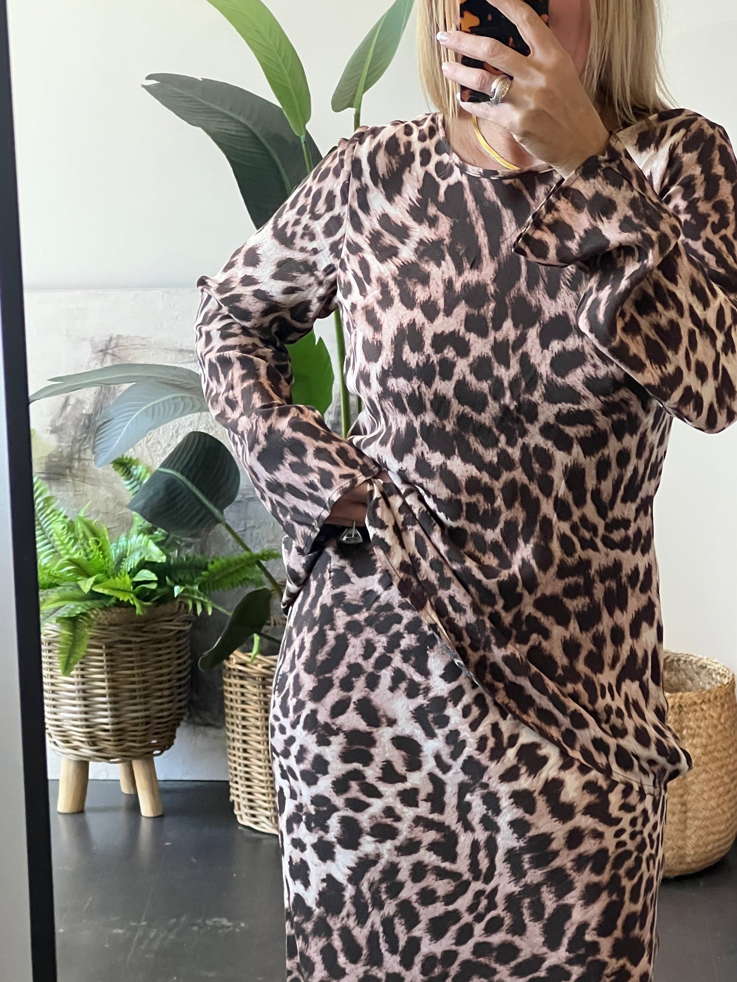 Savannah Leopard Long Sleeve Top