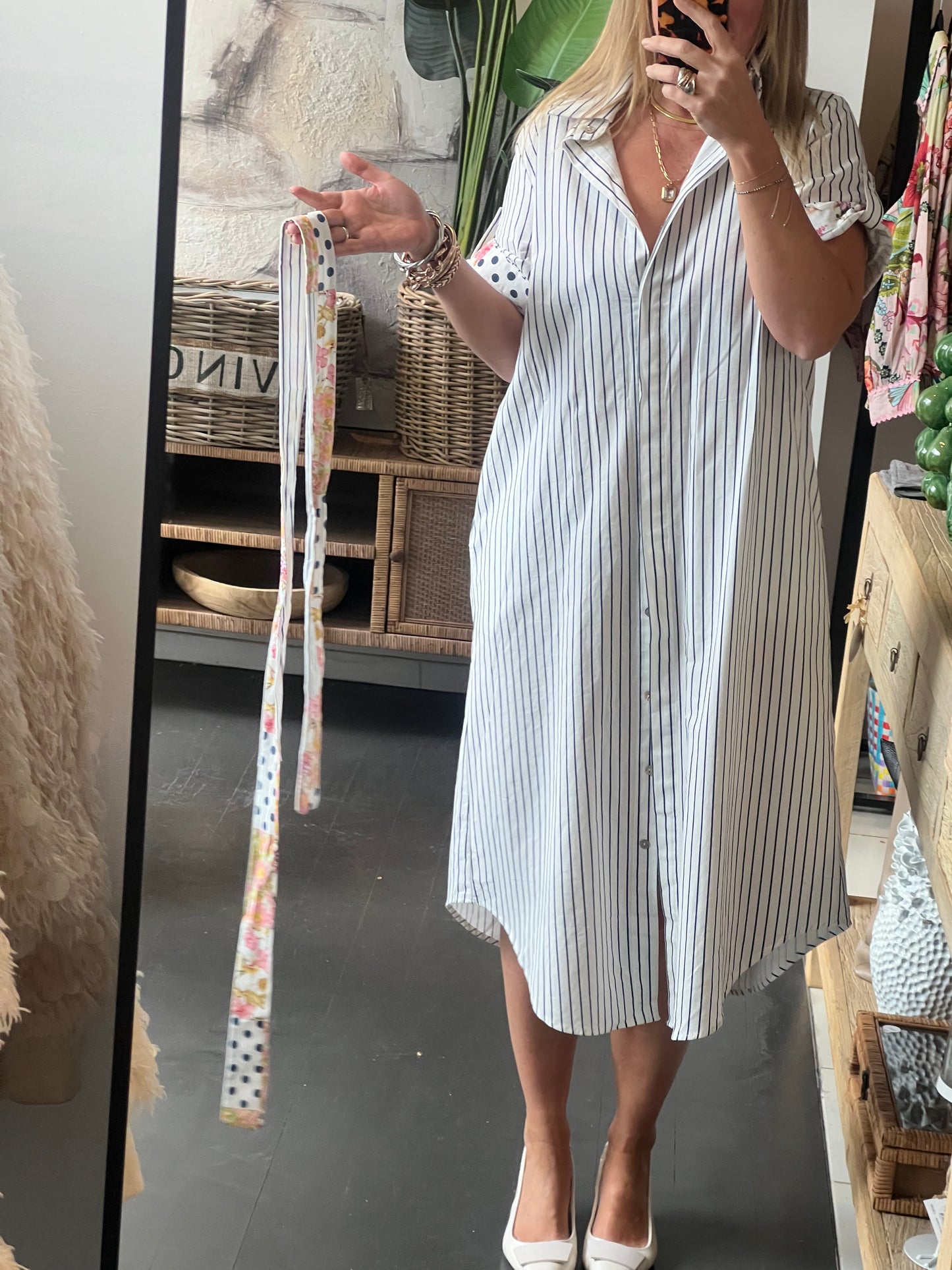 Pinstripe - Stripe Shirt Dress