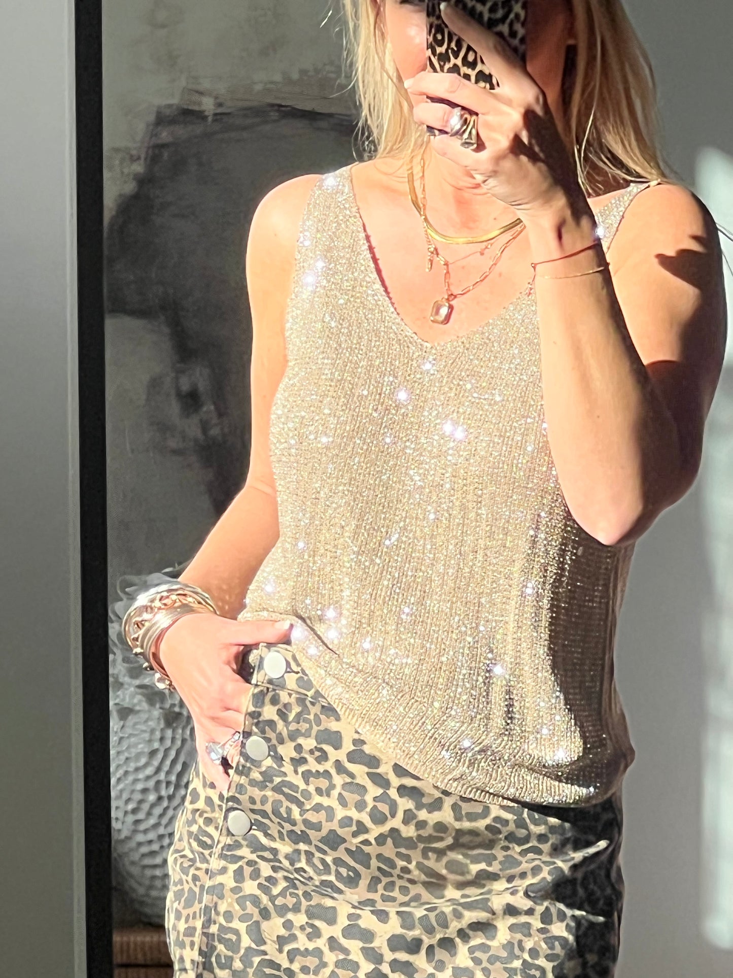 Twinkle Tank - gold
