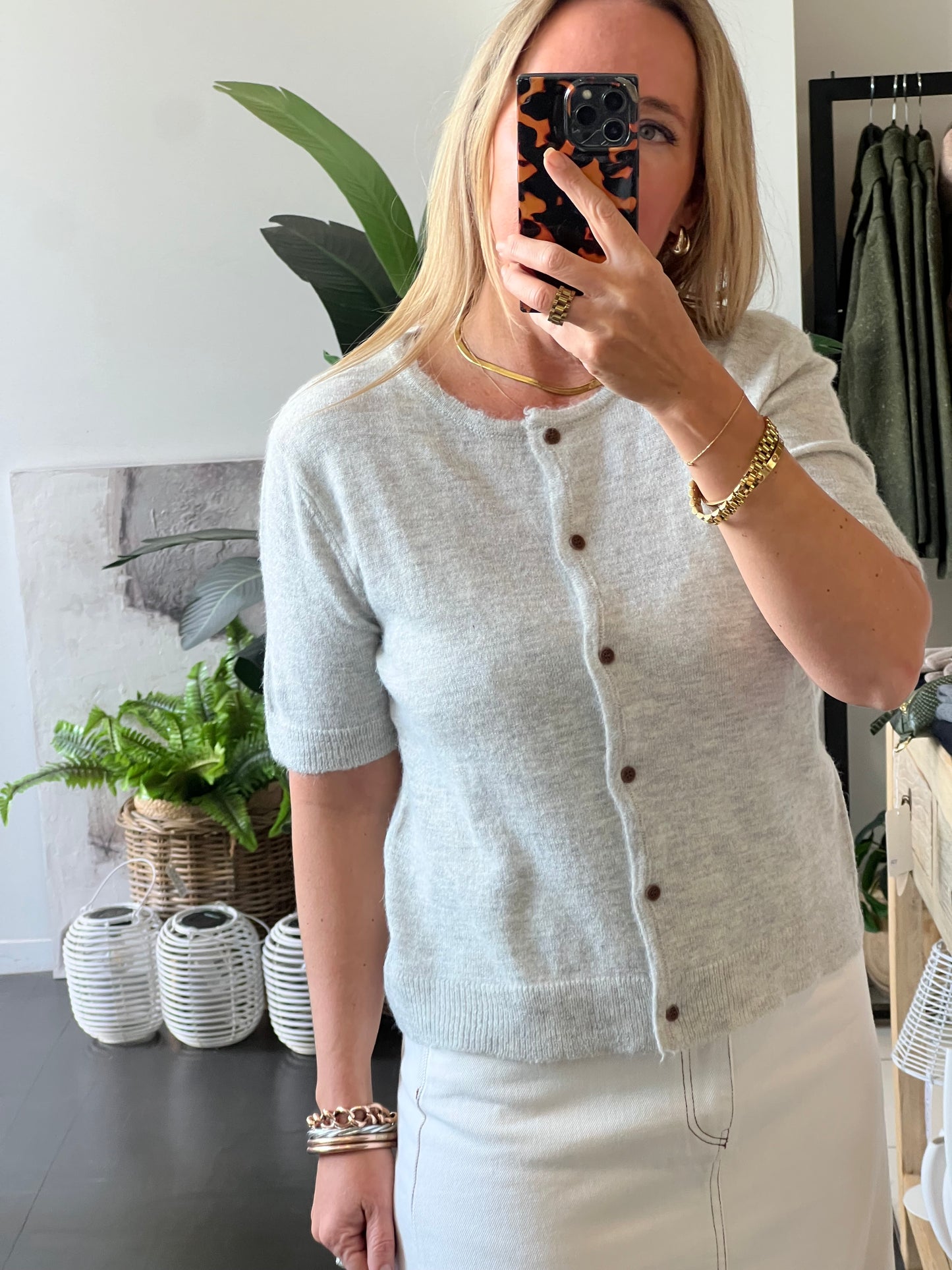Basics -short sleeve Knit Sweater