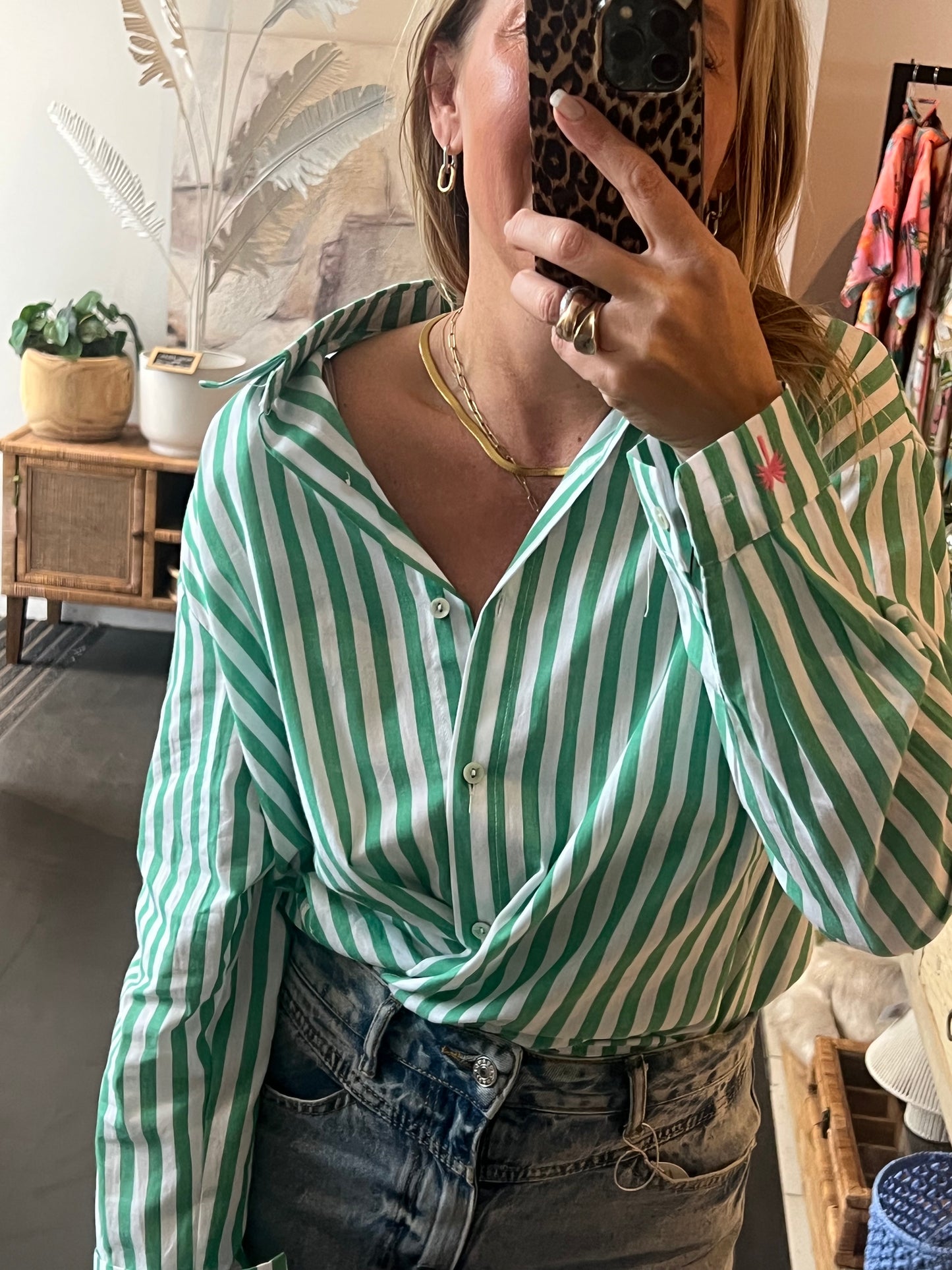 Stripe Pink Pineapple Shirt
