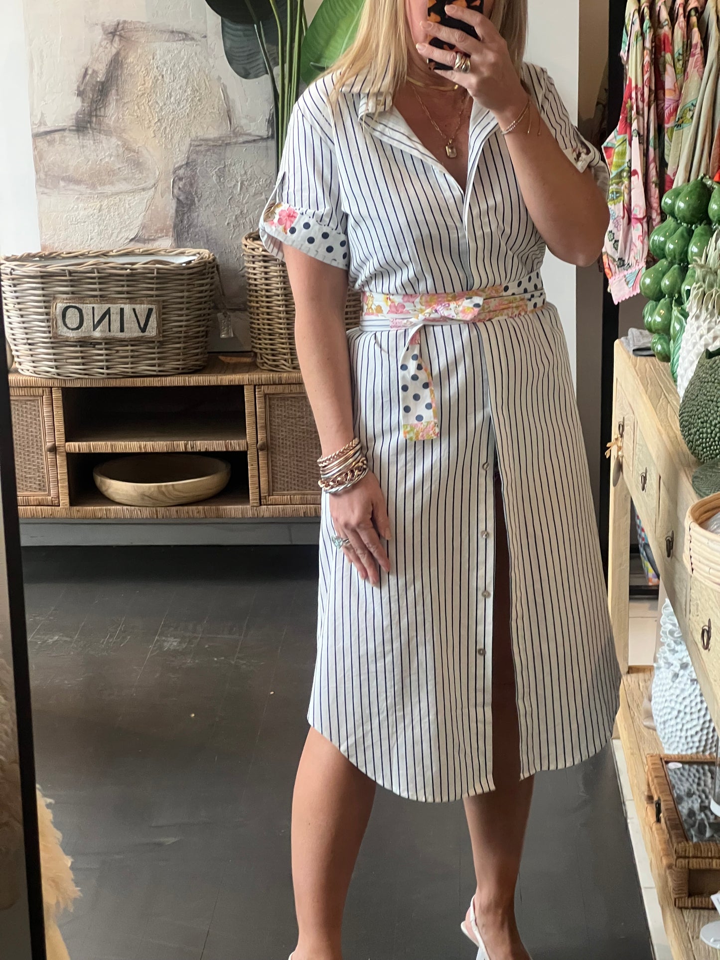 Pinstripe - Stripe Shirt Dress