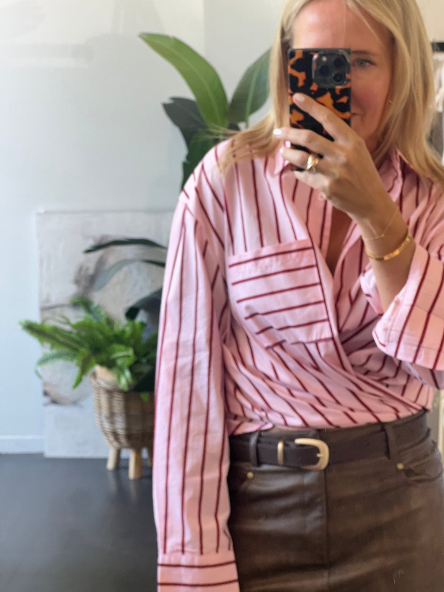 Pink & Plum Stripe Cotton Shirt