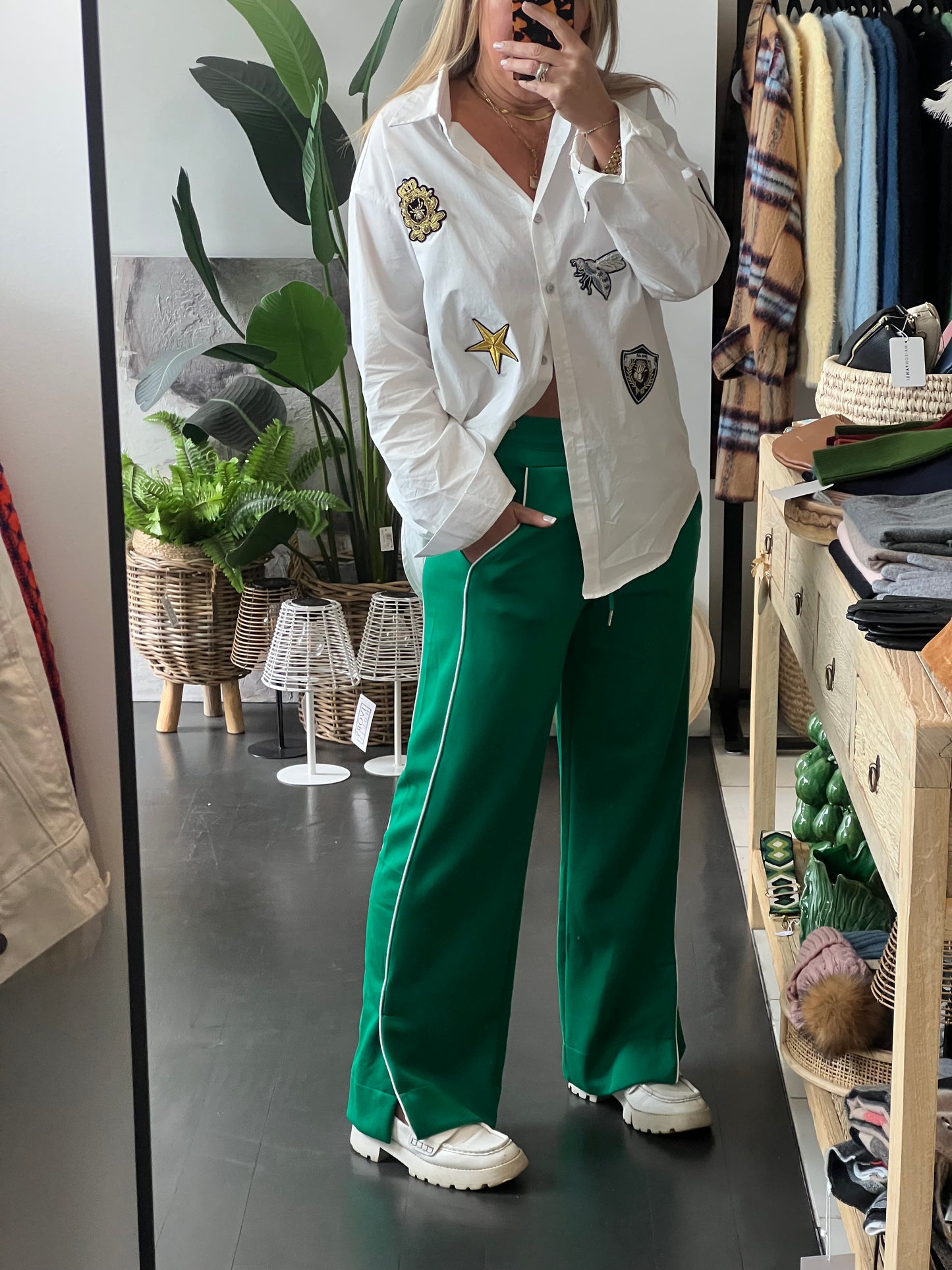 Stripe Racer Pant - green