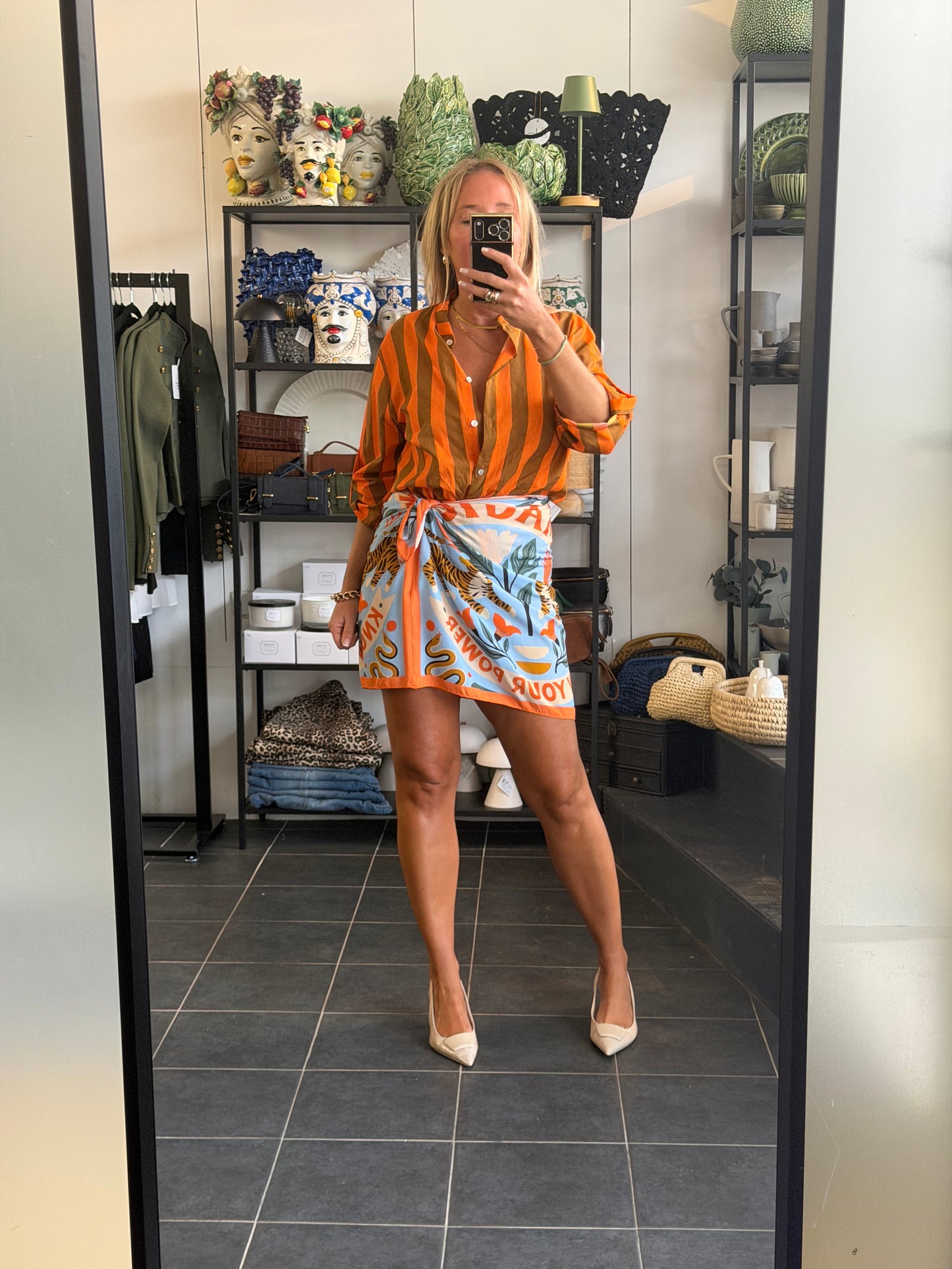 Mini Wrap Skirt- orange by Have One