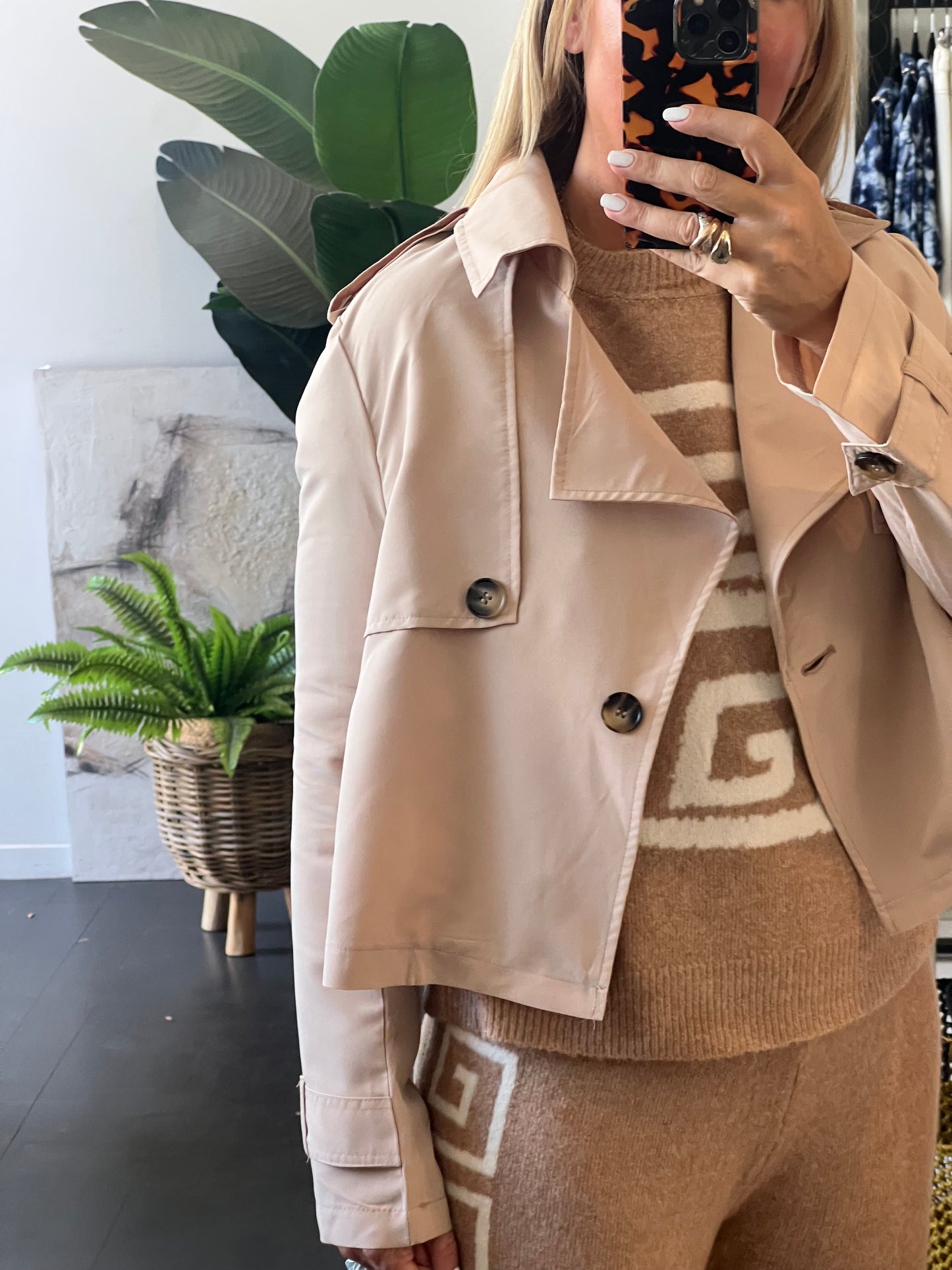 Mini Cropped Trench Jacket