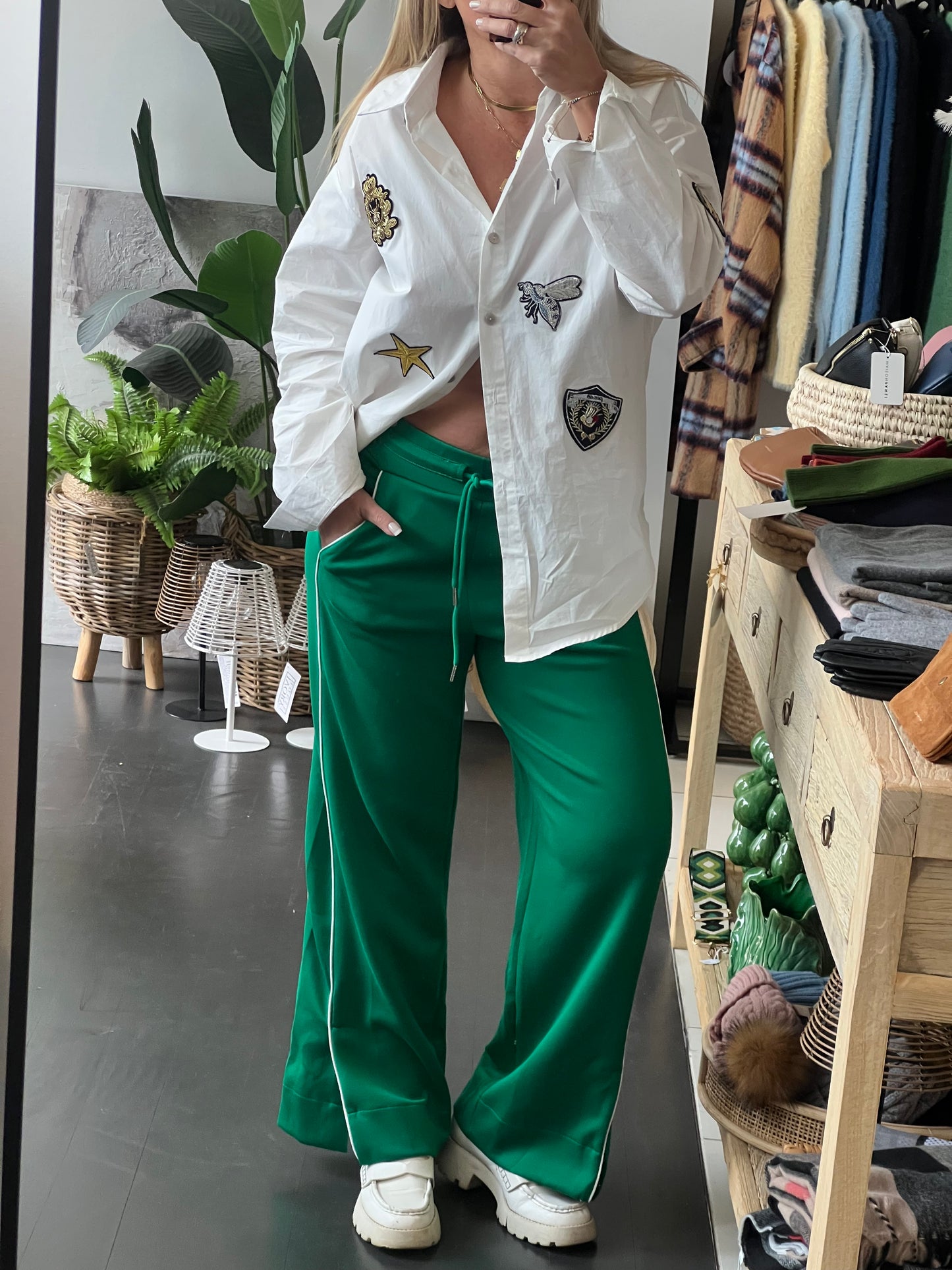 Stripe Racer Pant - green