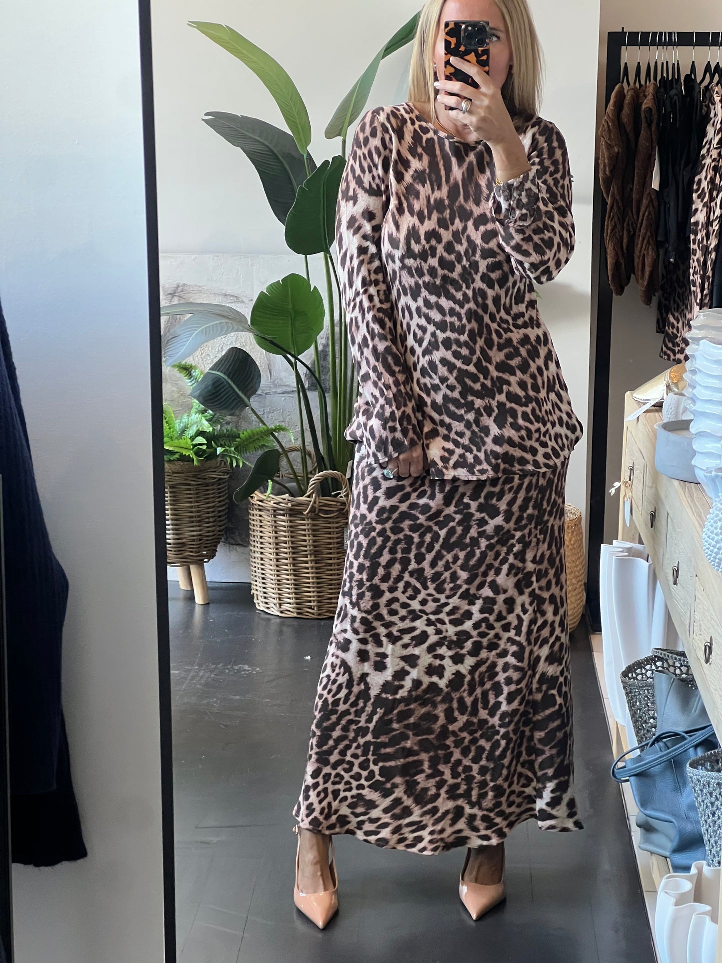 Savannah Leopard Maxi Skirt