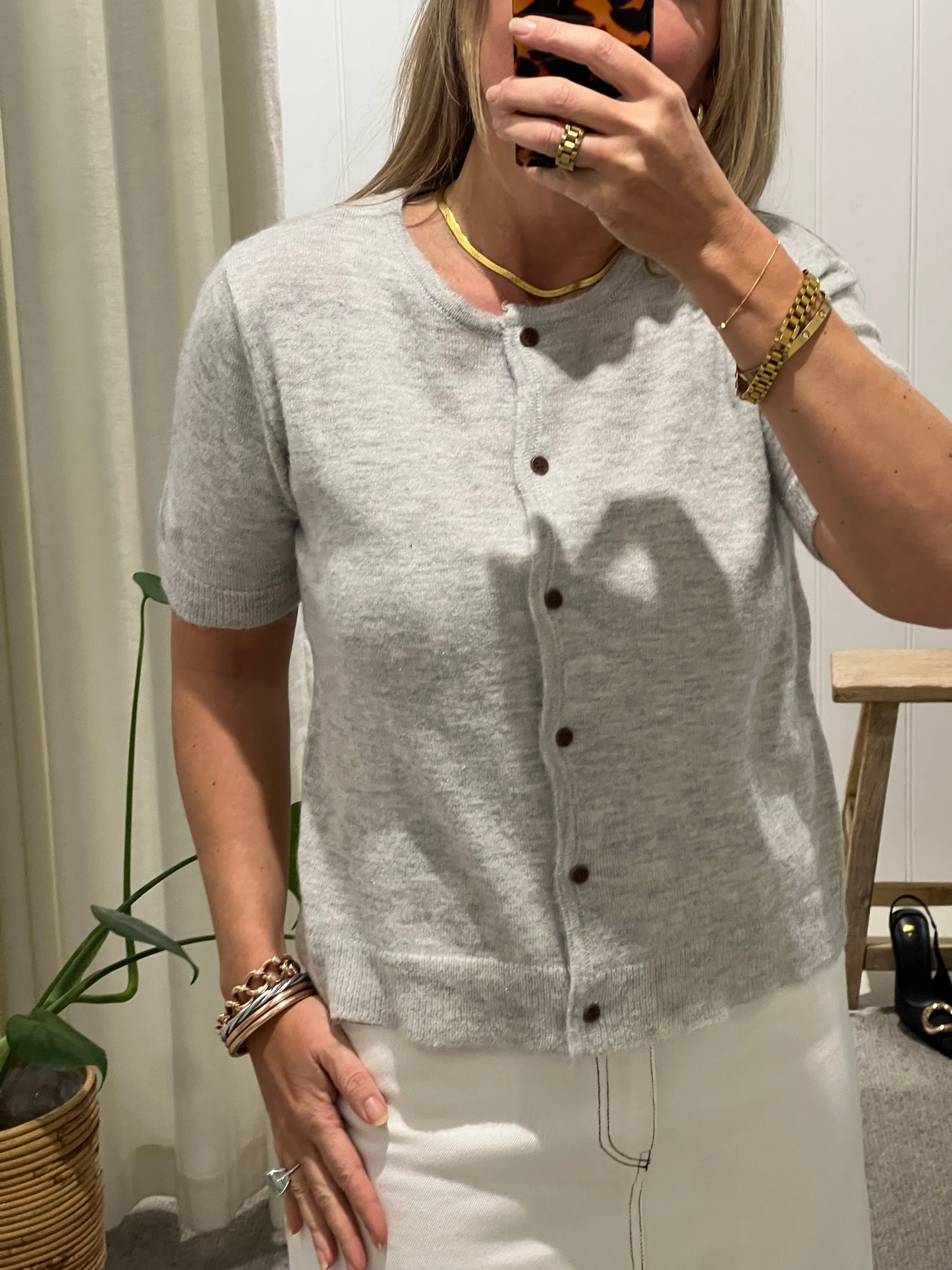 Basics -short sleeve Knit Sweater