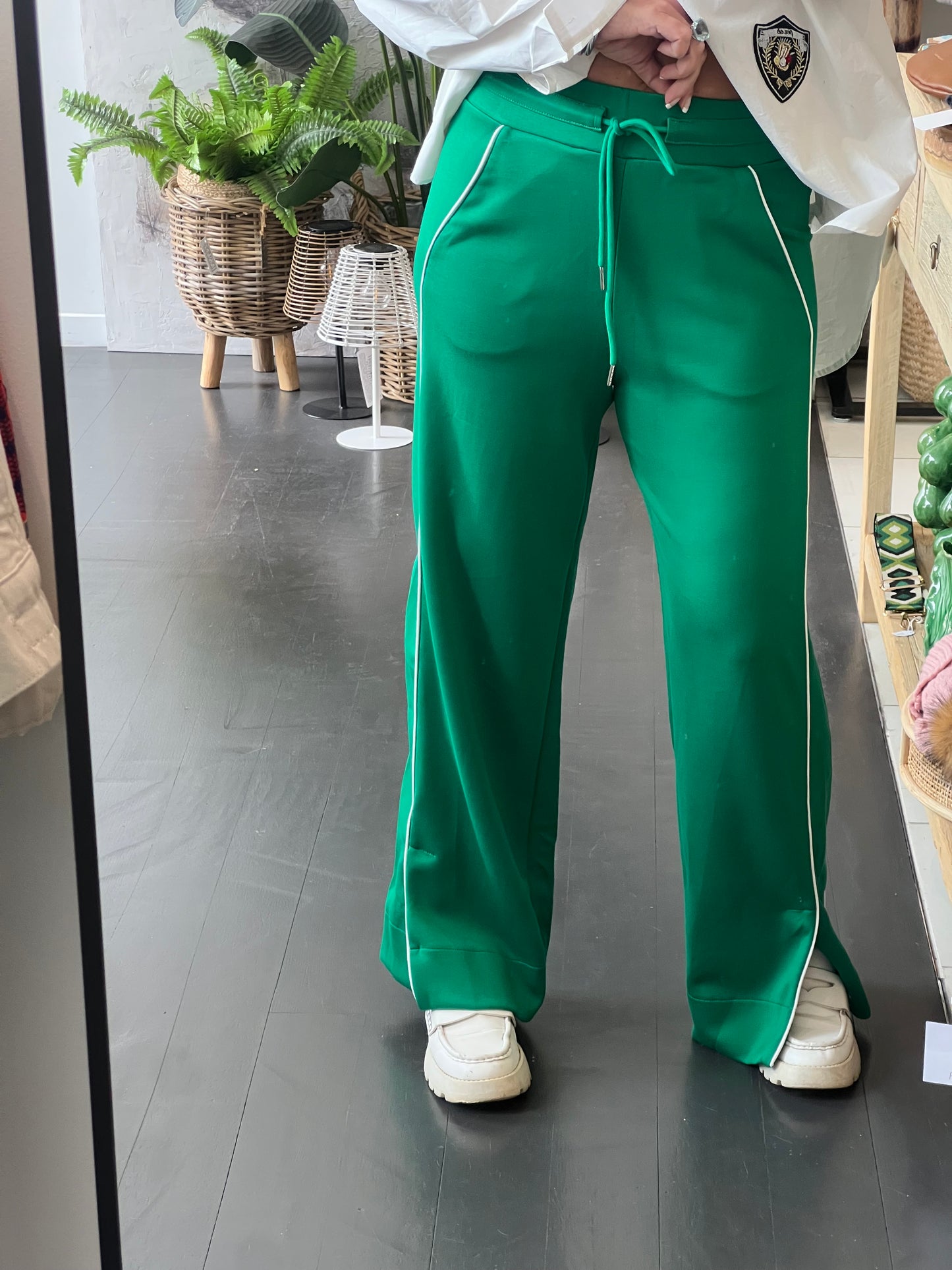 Stripe Racer Pant - green