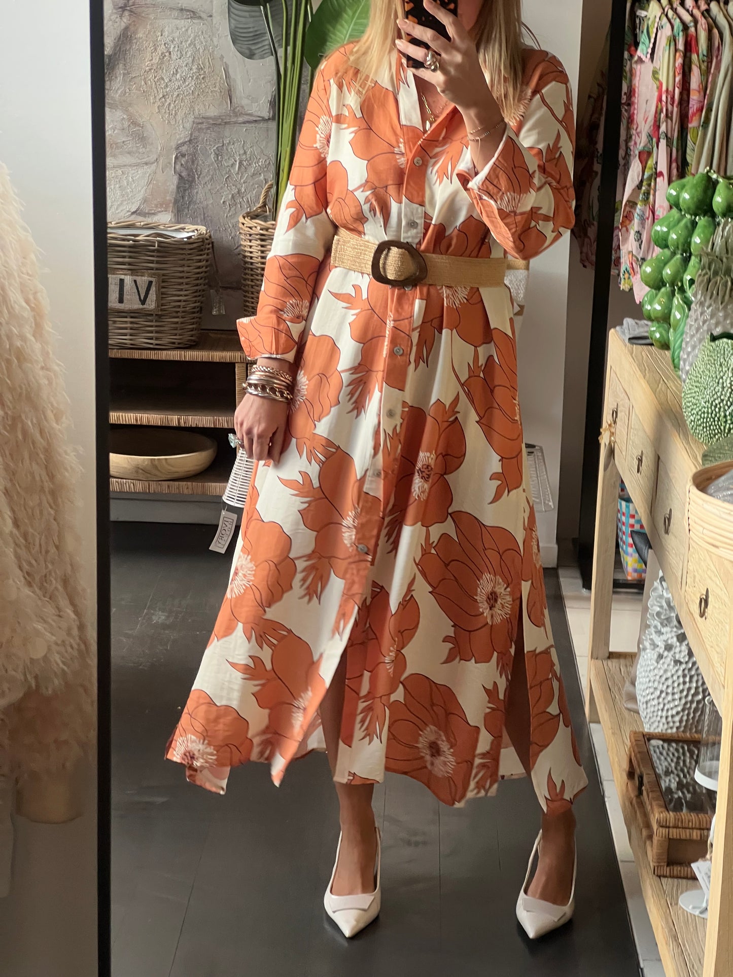 Marigold Maxi Shirt Dress