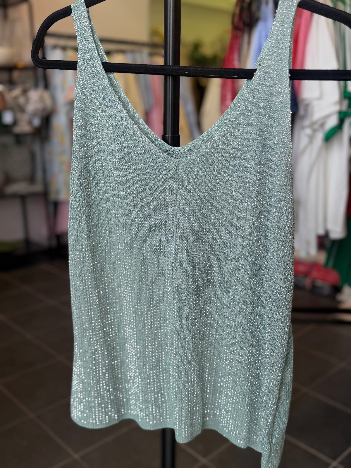 Twinkle Tank - sage green