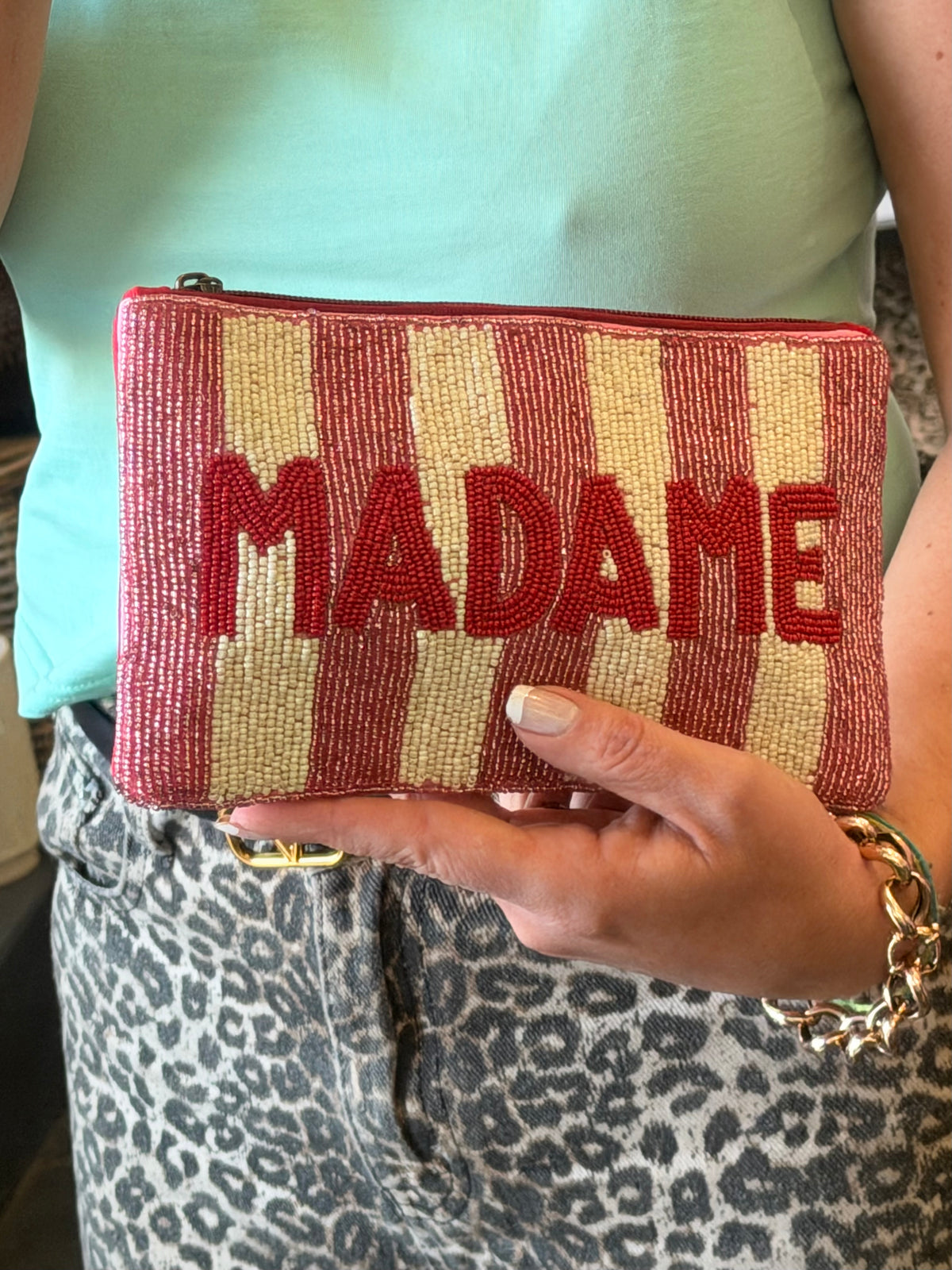 Madame Beaded Clutch pouch Bag