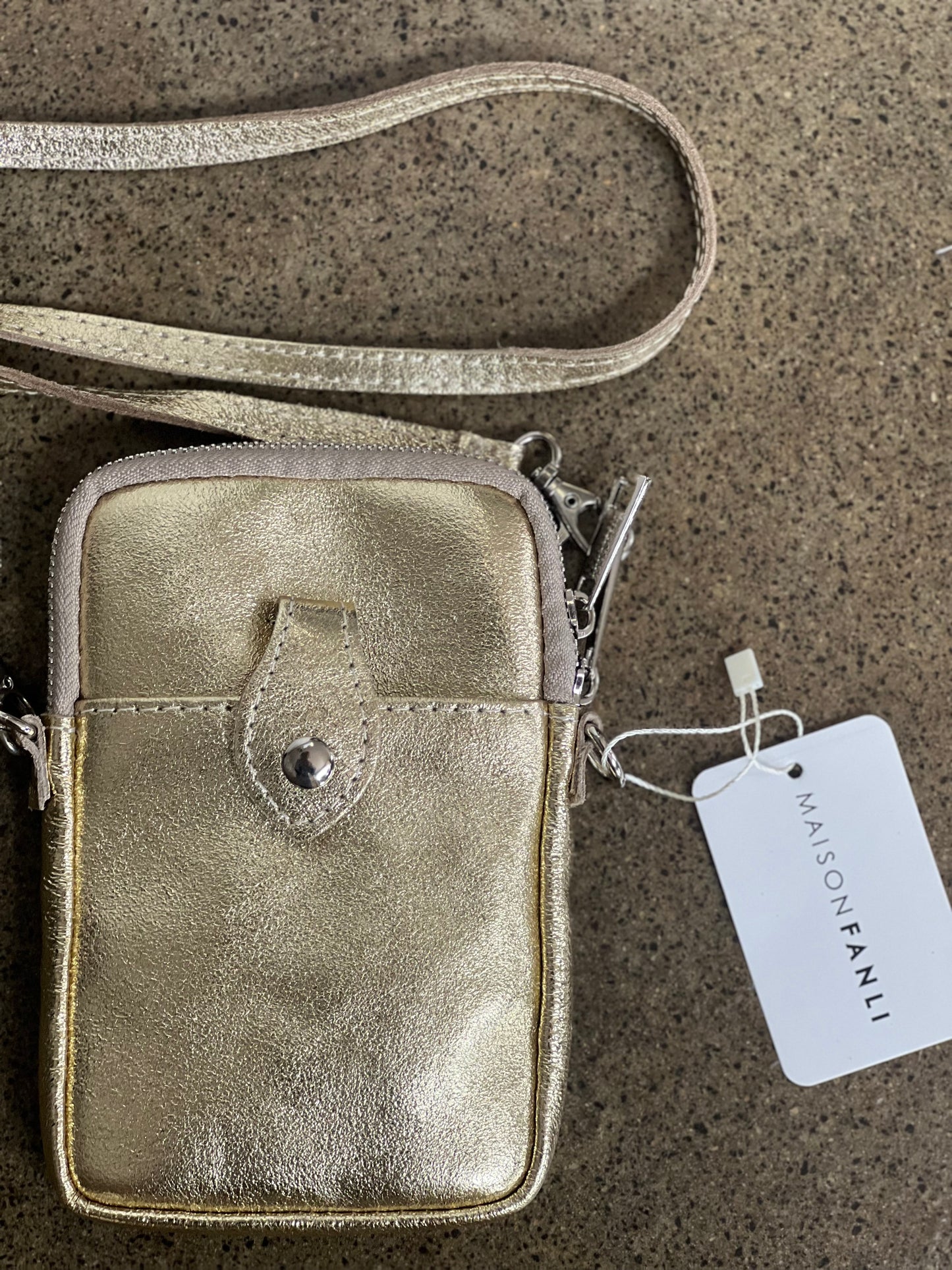 Maison FANLI leather cross body phone pouch travel bag